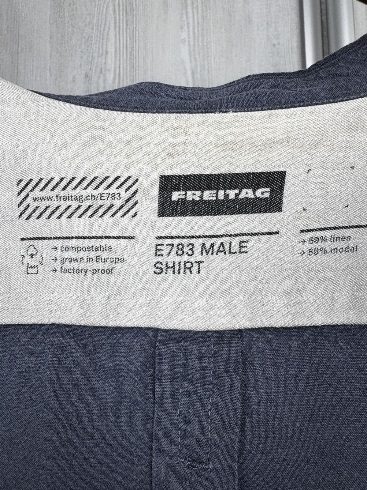 Freitag Freitag Blue Linen Modal E783 Mens Shirt Size US L / EU 52-54 / 3 - 10 Thumbnail