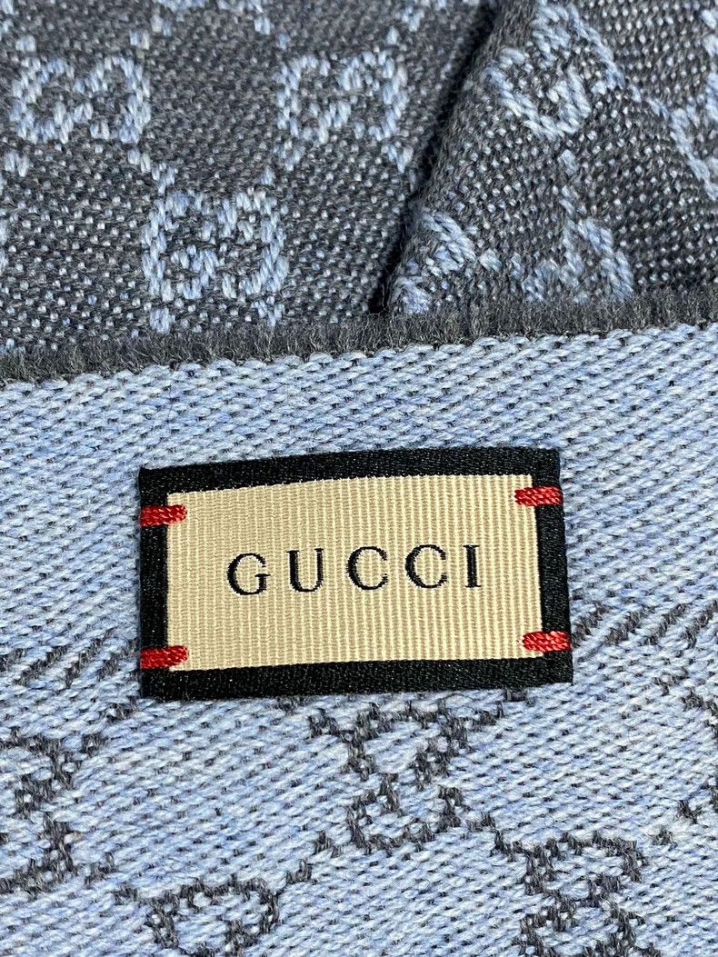 Gucci Gucci Gray full-print scarf 2502-Nextarrow Size ONE SIZE - 4 Thumbnail