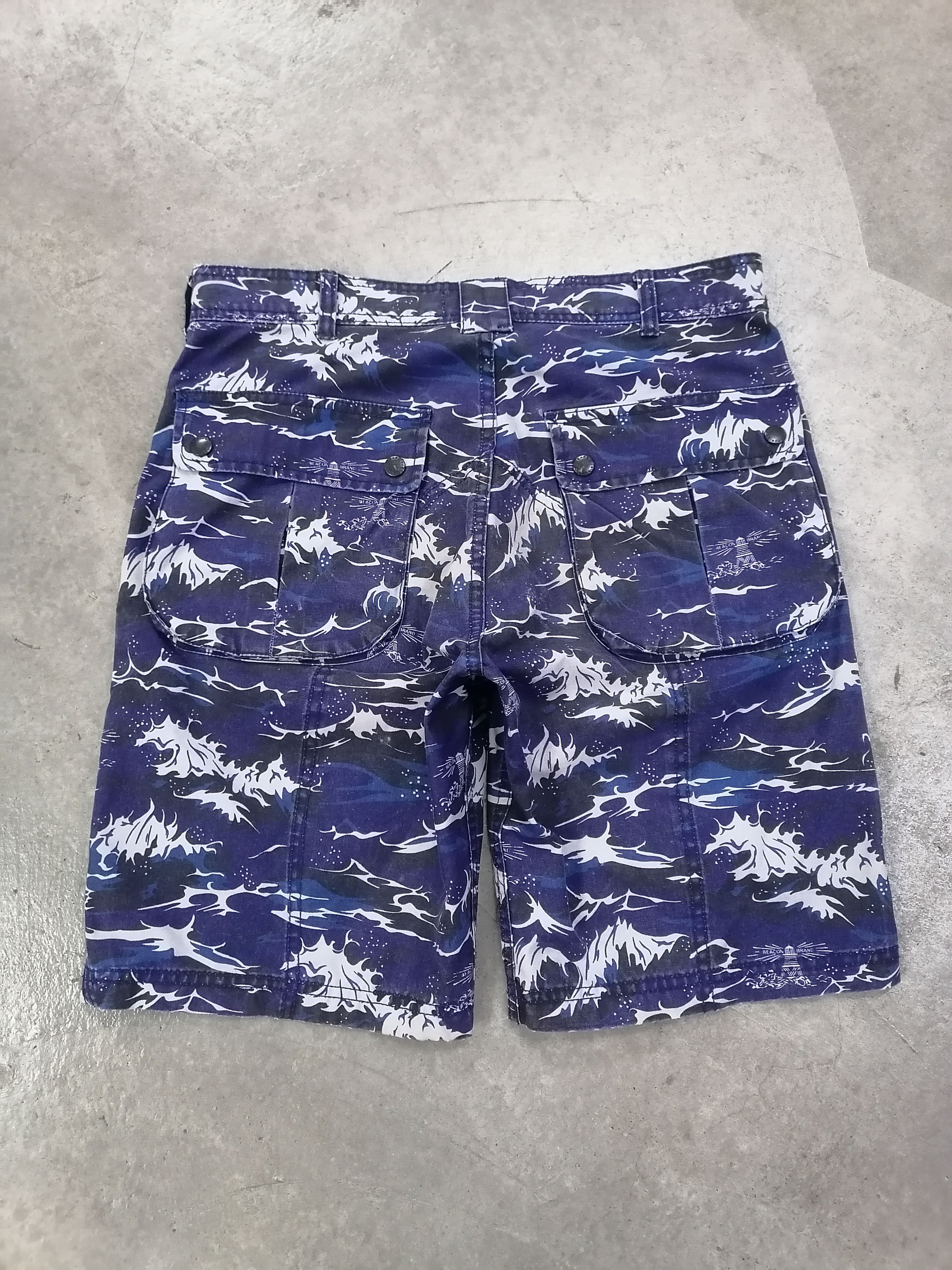 Barbour Barbour x White Mountaineering Cargo Short Wave Print Size US 31 - 6 Thumbnail