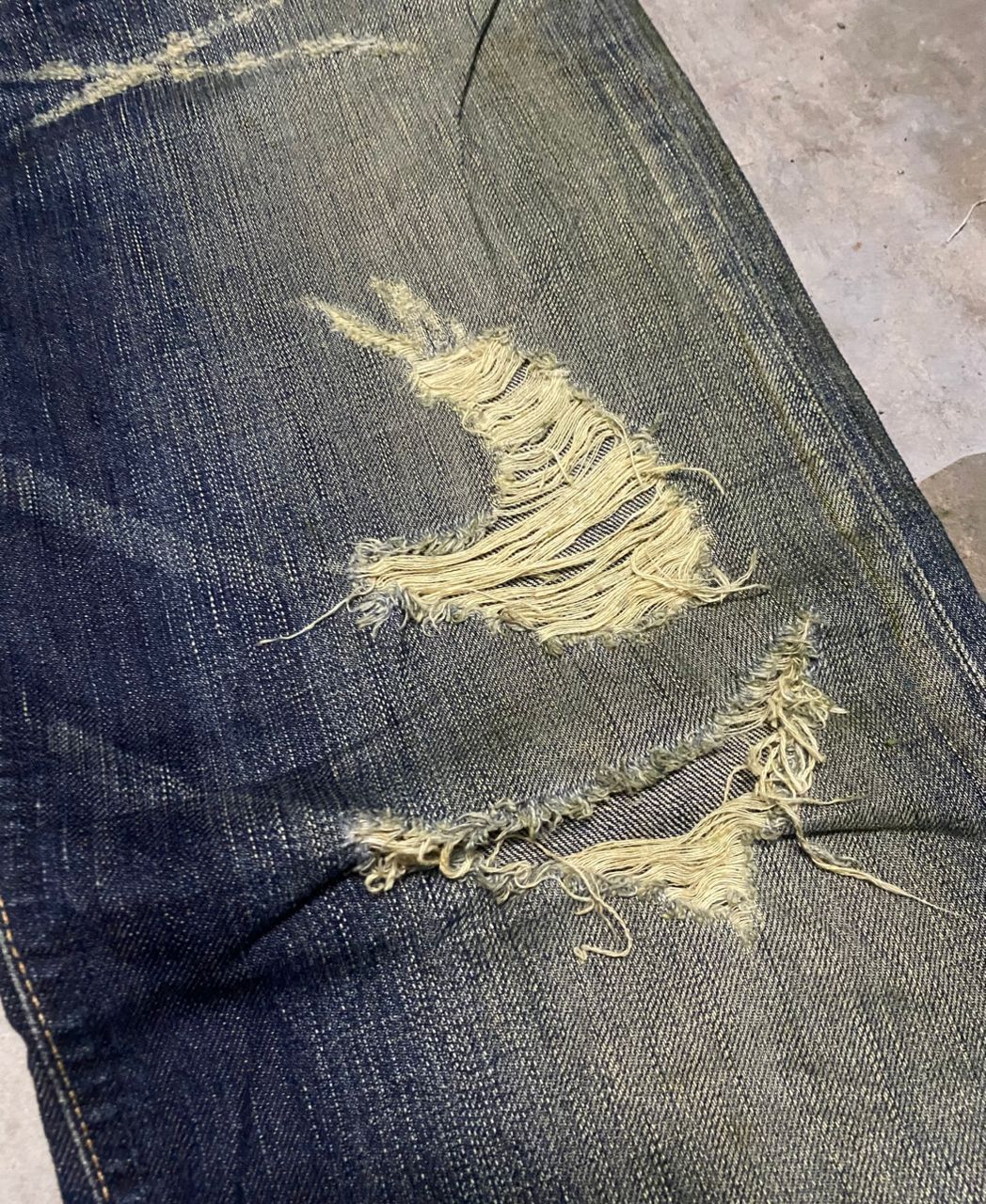 If Six Was Nine 💥FLARE💥 VINTAGE EDWIN BLUE TRIP DISTRESSED DENIM Size US 34 / EU 50 - 16 Thumbnail