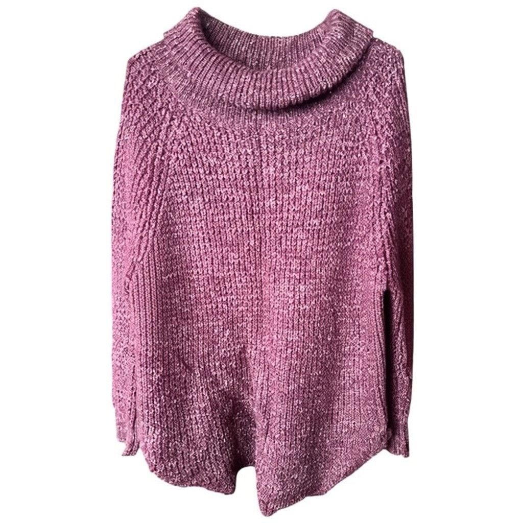Free People Free People Purple Soft Knit Oversized Pullover Sweater, S Size S / US 4 / IT 40 - 6 Thumbnail