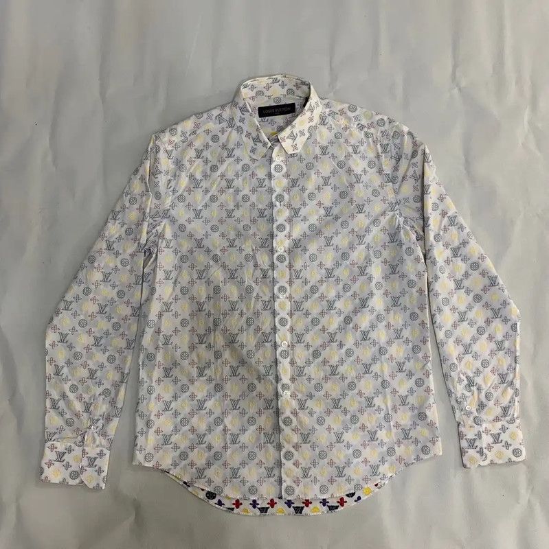 Louis Vuitton Louis Vuitton Men's Cotton Shirt with Logo 0089 Size US M / EU 48-50 / 2 - 1 Thumbnail