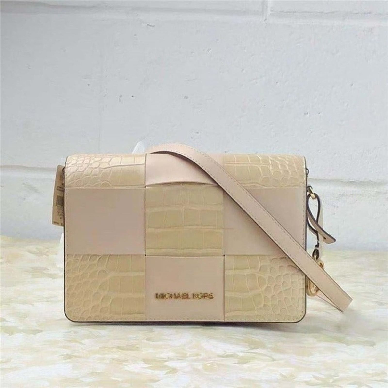 Michael Kors MICHAEL KORS 35T1GM9C1E MERCER SM CROCODILE xBODY IN BUFF Size ONE SIZE - 5 Thumbnail