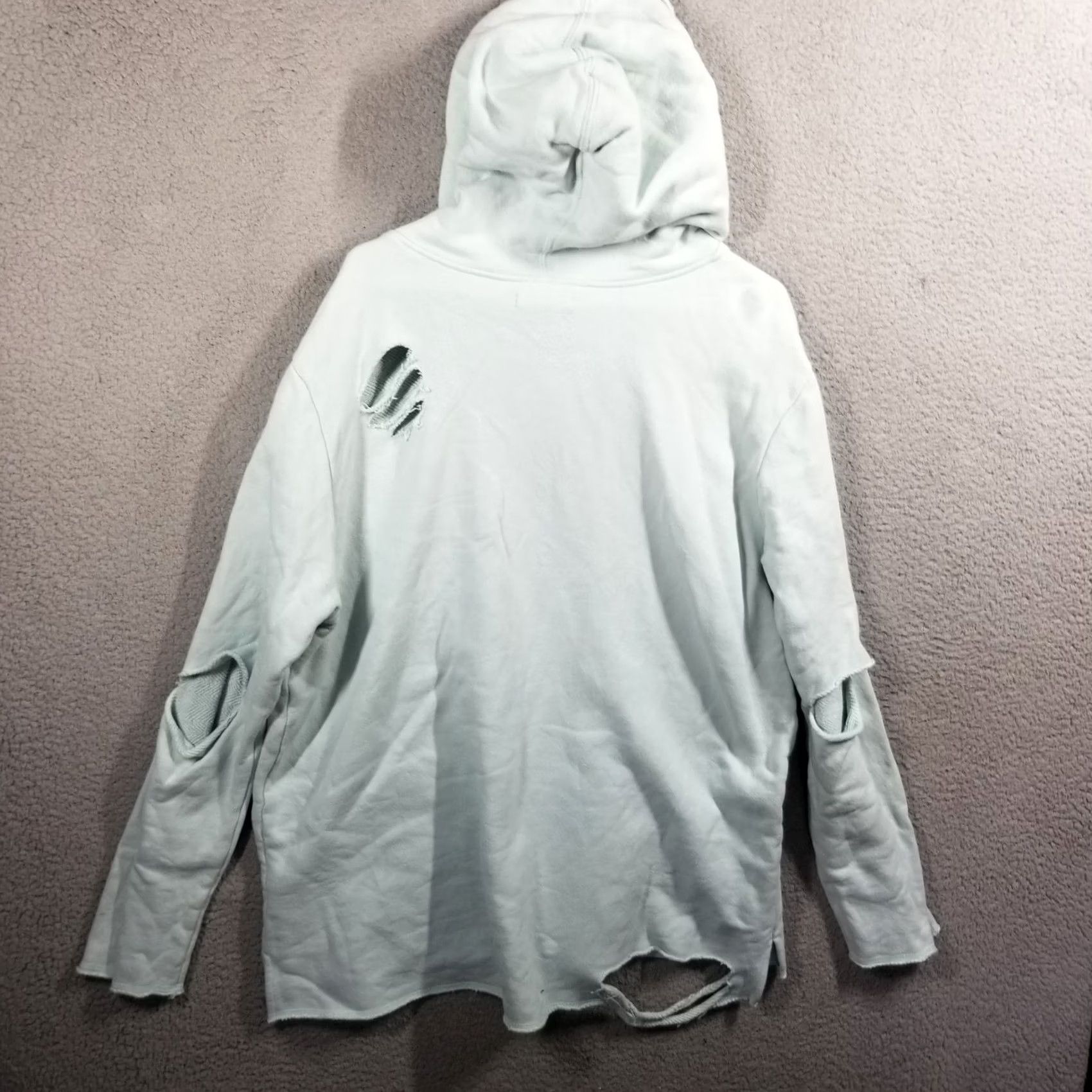Elwood Elwood Hoodie Mens Large Mint Distressed Grunge Cotton Fleece Hooded Pullover Size US L / EU 52-54 / 3 - 2 Thumbnail