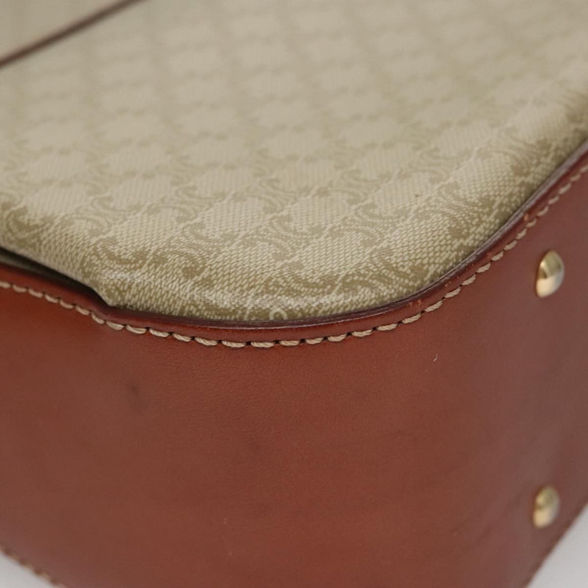 Celine CELINE Macadam Canvas Hand Bag Beige Gold Size ONE SIZE - 16 Thumbnail