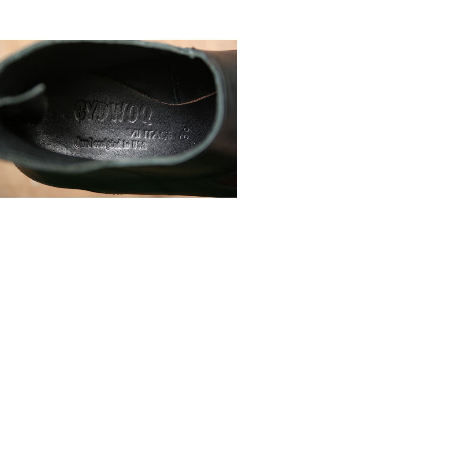 Area VINTAGE CYDWOQ Bootie Leather Black Burgundy 1" Heel Zip US 6 EUR 36 Womens Shoes Size US 6 / IT 36 - 9 Thumbnail