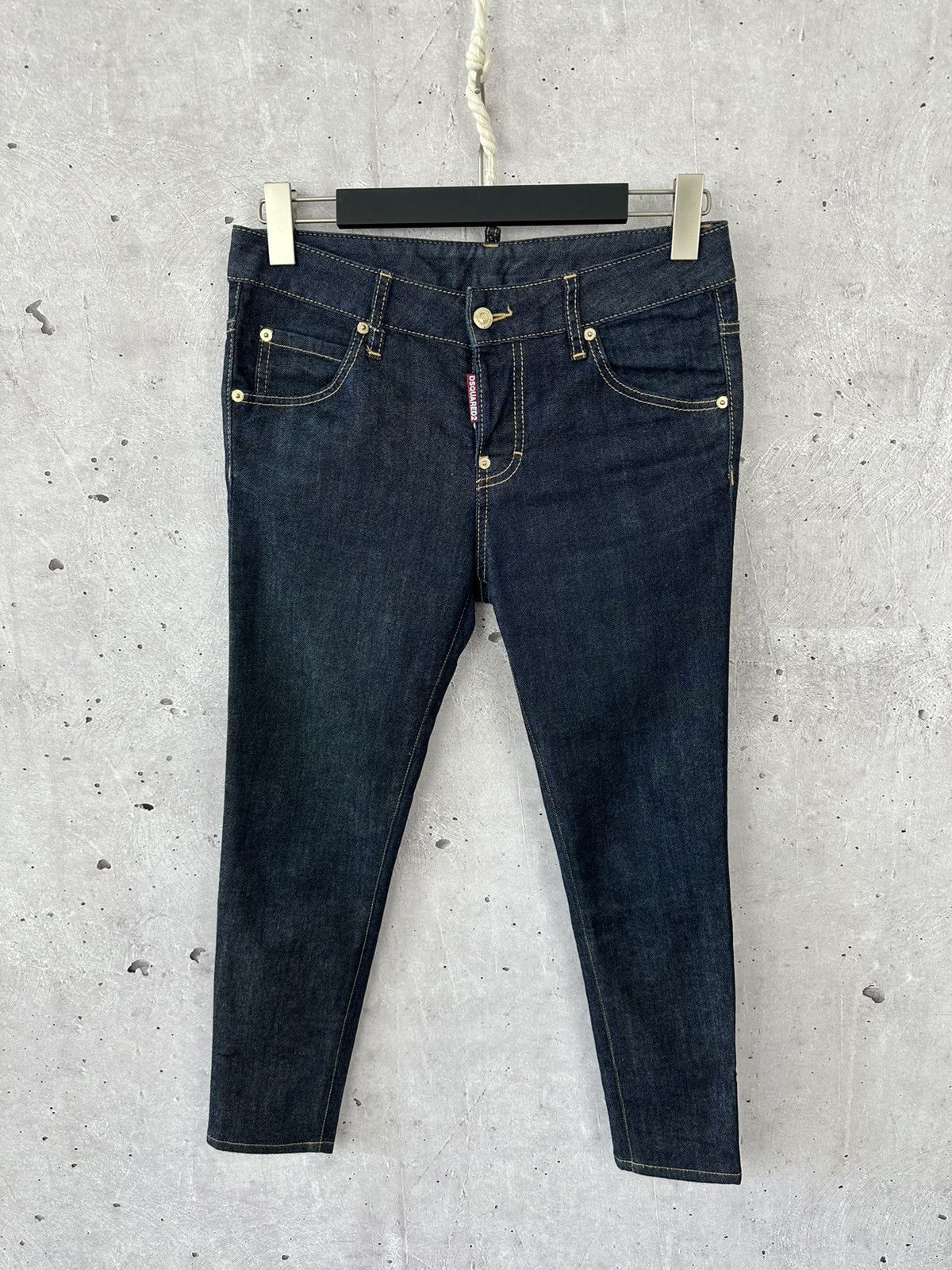 Dsquared2 Dsquared2 Cool Girl Cropped Navy Cotton Jeans Size 26" / US 2 / IT 38 - 1 Thumbnail