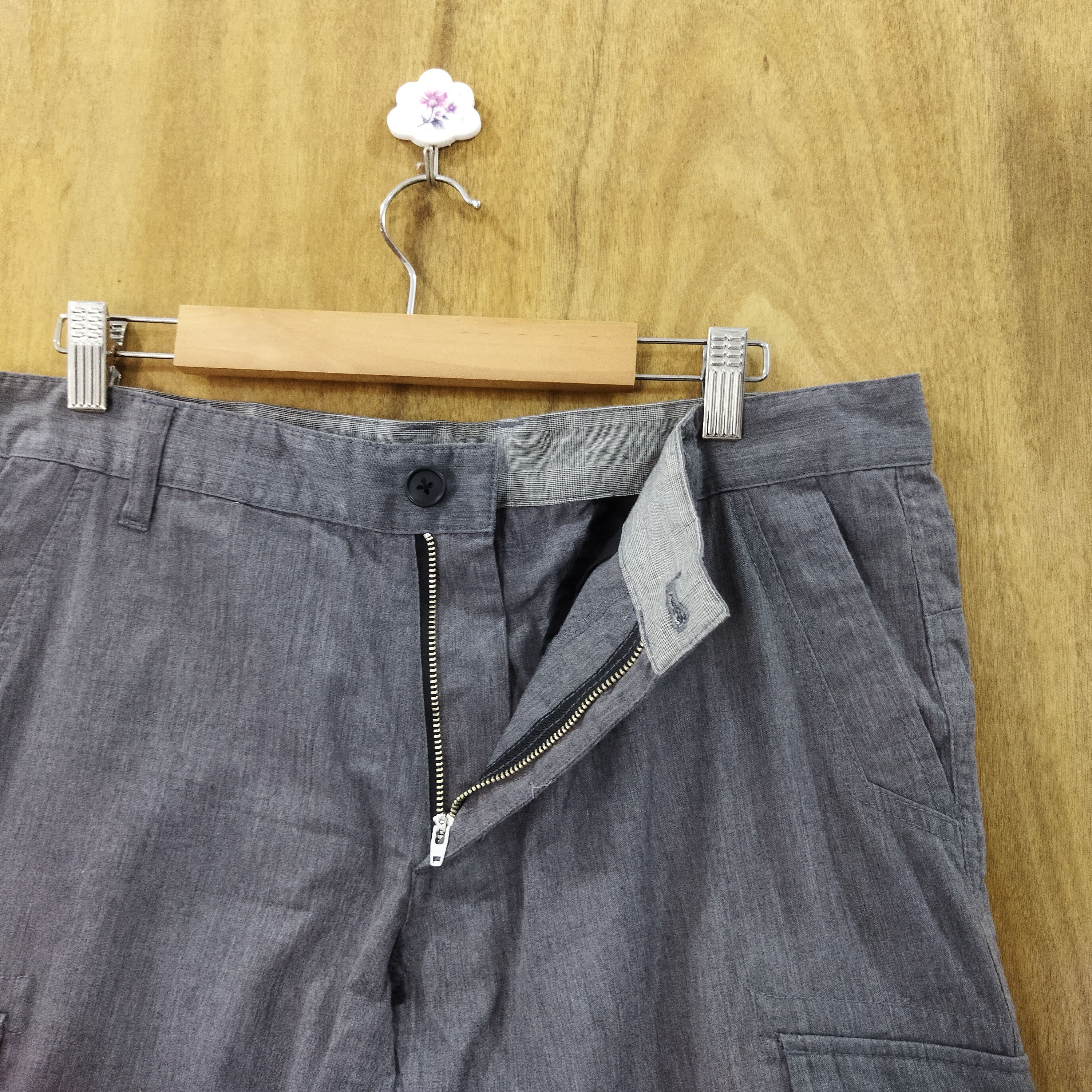 Japanese Brand MICHEL KLEIN GREY CARGO PANTS Size US 34 / EU 50 - 6 Thumbnail
