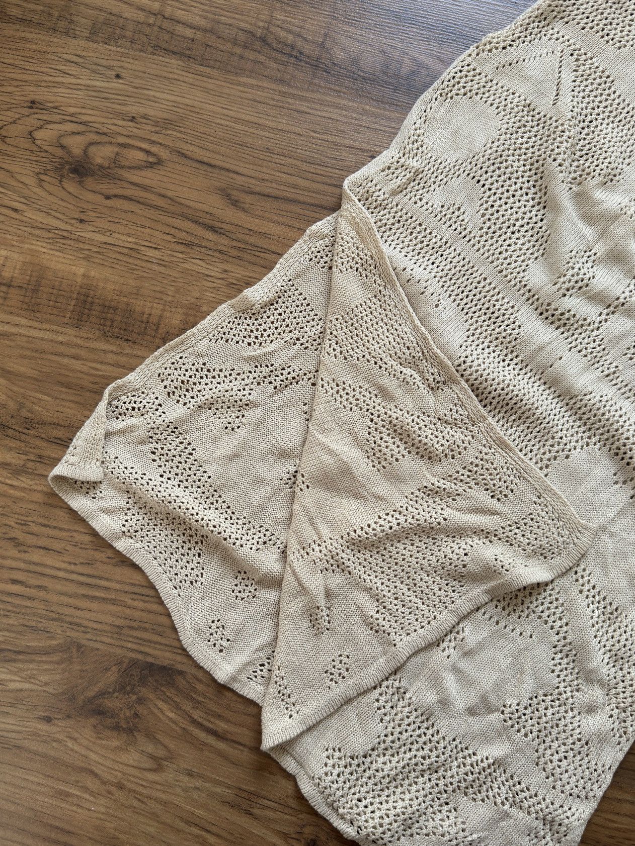 Japanese Brand × Vintage ISSEY MIYAKE STYLE MESH BEIGE DRESS Size M / US 6-8 / IT 42-44 - 3 Thumbnail