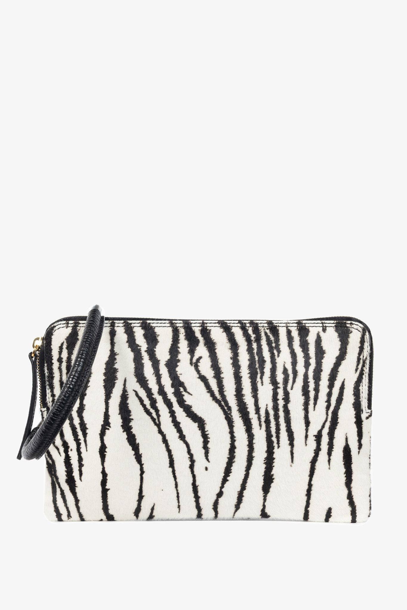 Lanvin Lanvin Zebra Pony-Hair & Leather Oversized Clutch Size ONE SIZE - 1 Thumbnail