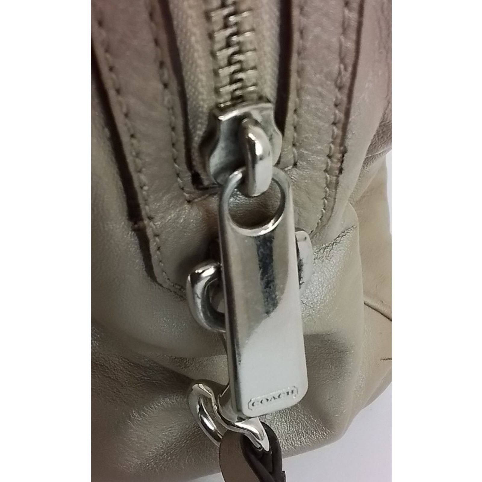 Coach Coach Taylor Handbag Satchel Champagne Silver Crossbody Size ONE SIZE - 8 Thumbnail