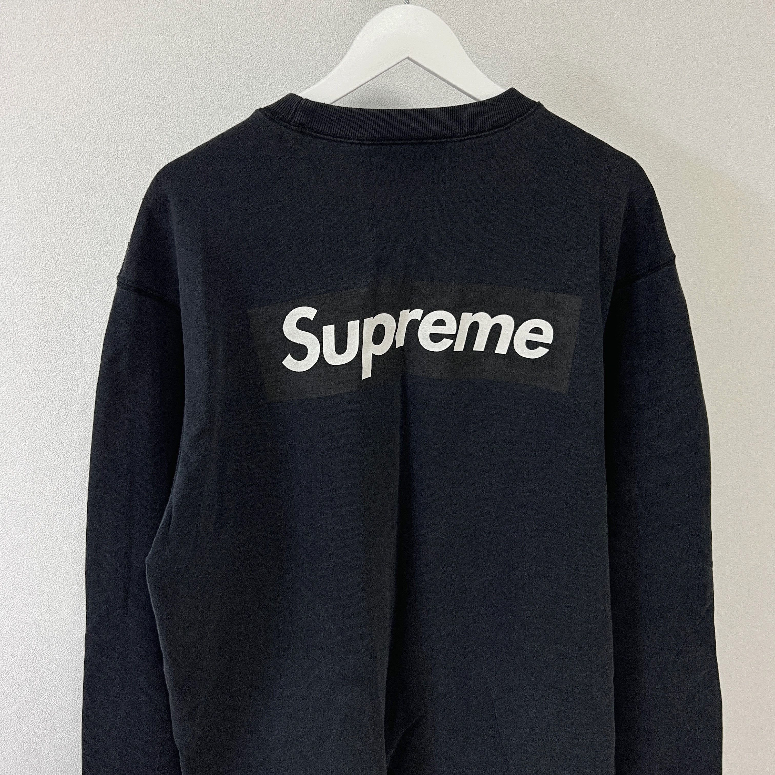 Supreme Supreme 2008 World Famous Back Box Logo CrewNeck Black Size US XL / EU 56 / 4 - 4 Thumbnail