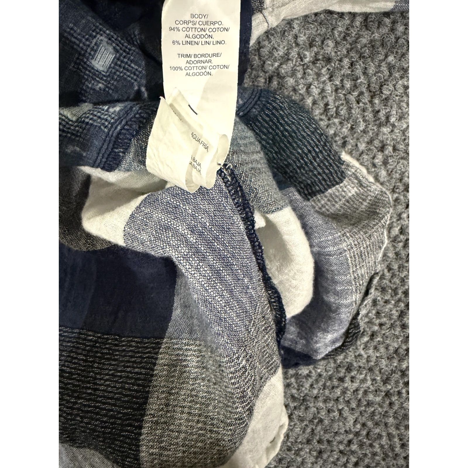 Lucky Brand Lucky Brand Shirt Womens XS Blue Plaid Patchwork Henley Long Sleeve Tunic Top Size XS / US 0-2 / IT 36-38 - 5 Thumbnail