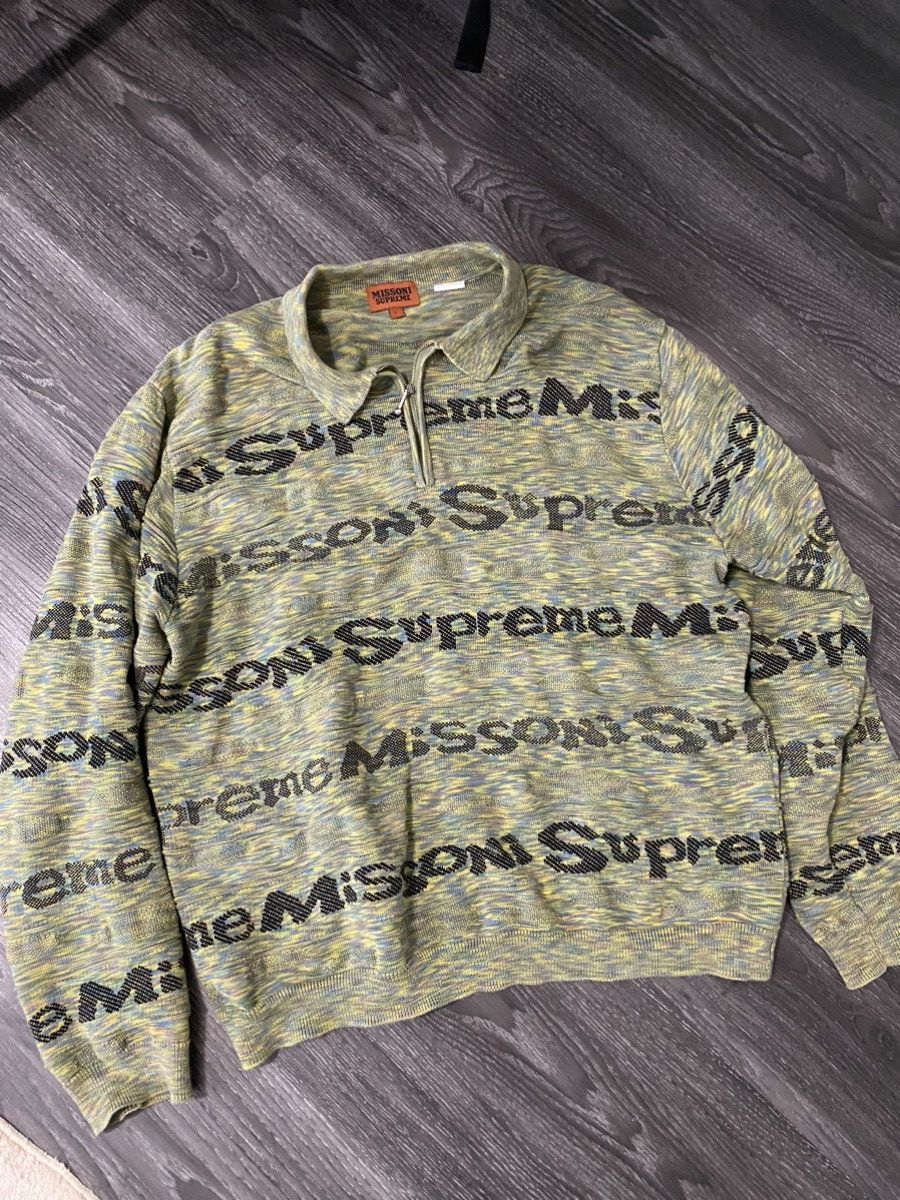 Missoni × Supreme FW21 Missoni Zip L/S Polo | Grailed