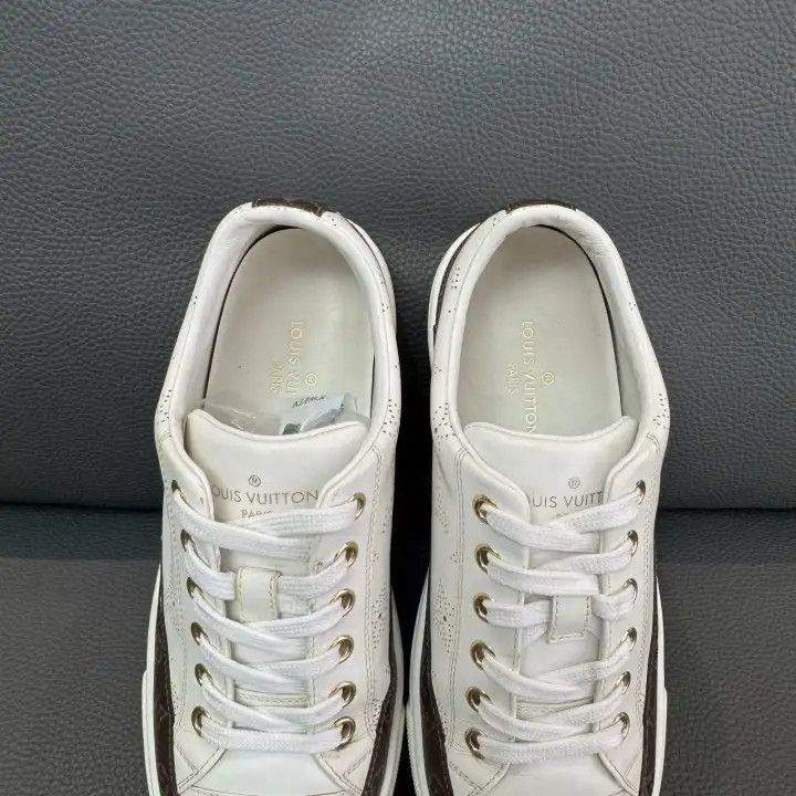 Louis Vuitton Louis Vuitton Stellar White Leather Sneakers -2508 Size US 6 / IT 36 - 2 Thumbnail
