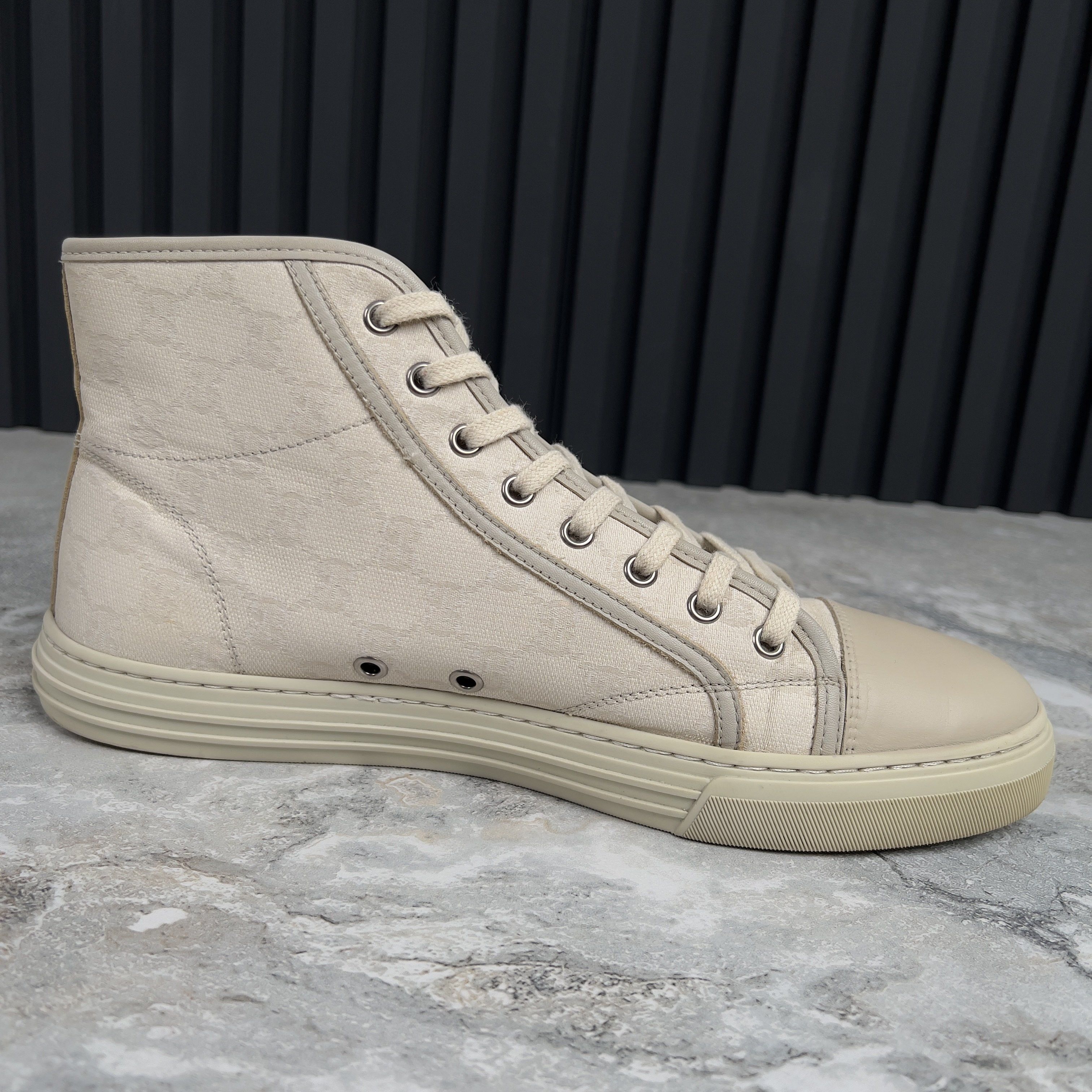 Gucci Gucci GG Monogram High Sneakers White Fabric Size US 9.5 / EU 42-43 - 6 Thumbnail