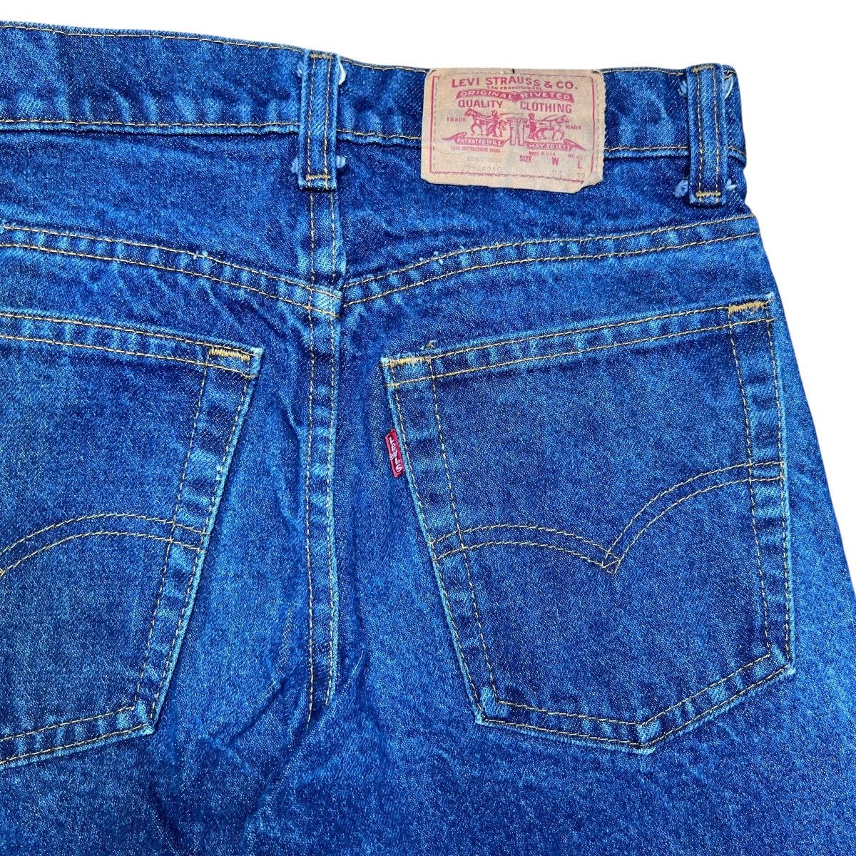 Levi's Vtg 1980s Levi’s 720 Zipper Fly Student USA Blue Denim Pants Size 27" / US 4 / IT 40 - 7 Thumbnail