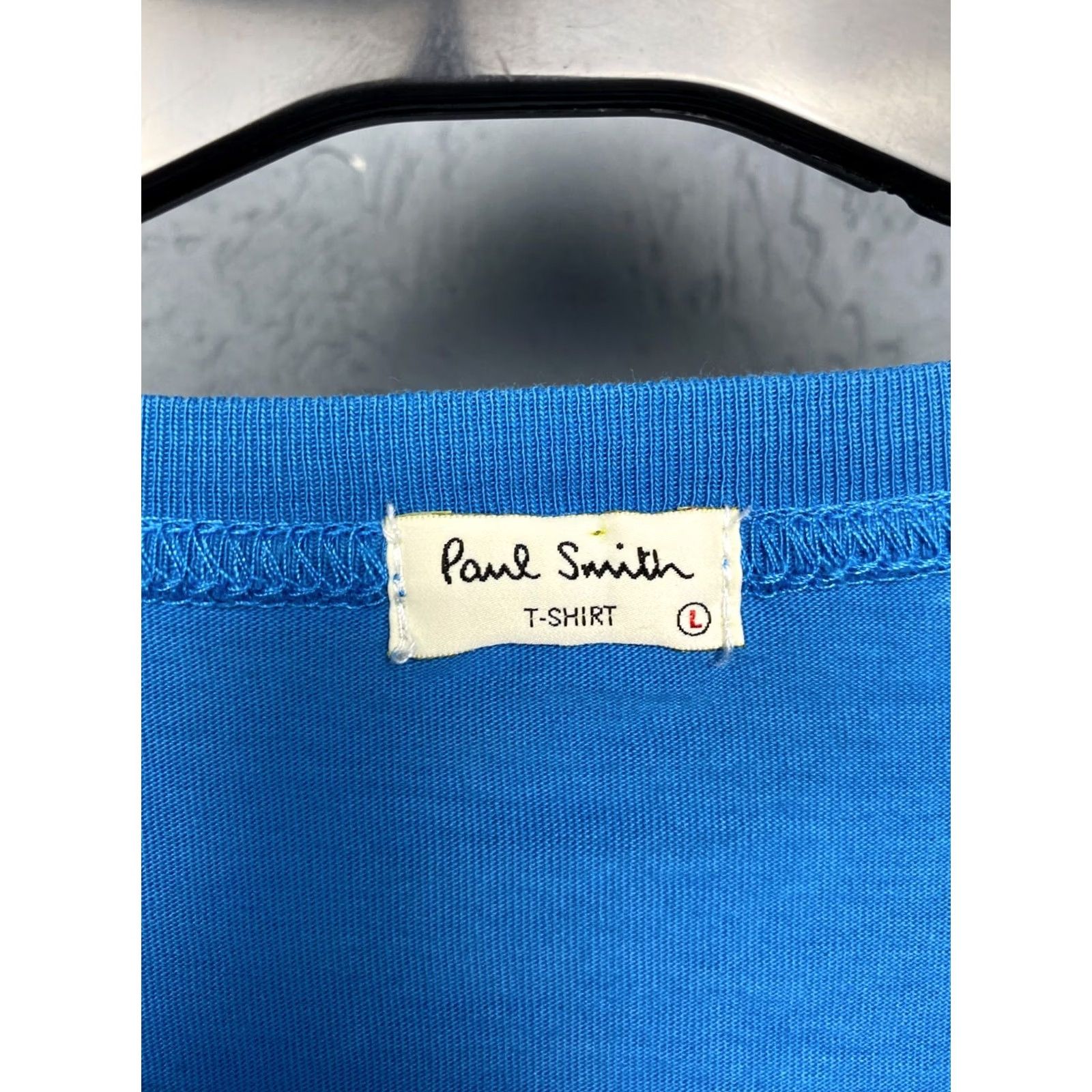 Paul Smith Paul Smith Mens Crew Neck T-Shirt L Blue Cotton Logo Shirt Size US L / EU 52-54 / 3 - 4 Thumbnail