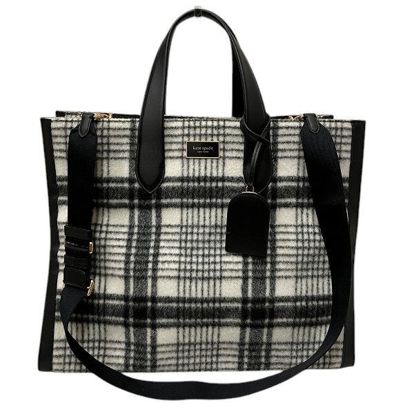 Kate Spade Kate Spade Kate Spade Manhattan Studio Plaid Large Tote Bag Textile Tote Bag DUTY FREE for USA Size ONE SIZE - 1 Thumbnail