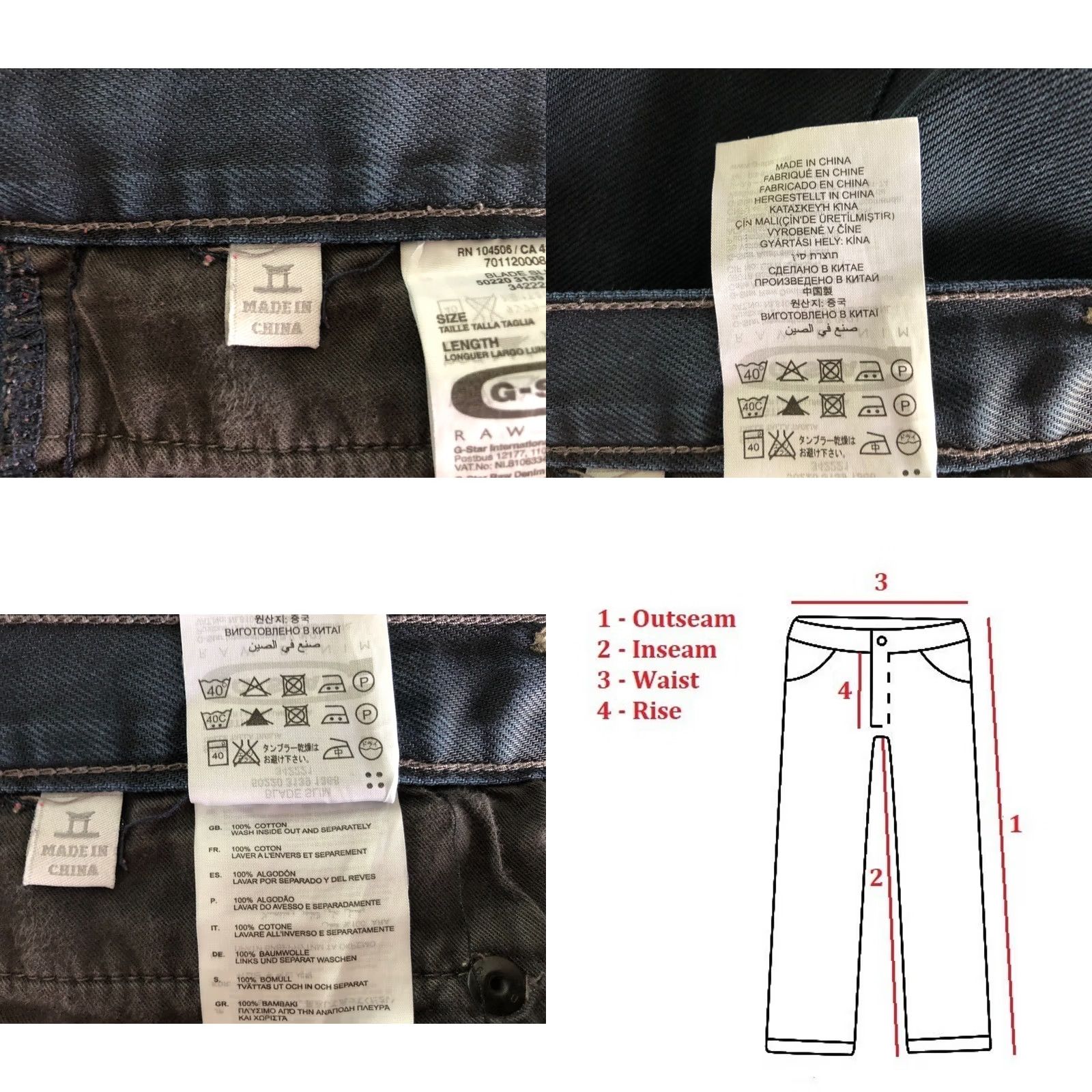 G-Star G-Star 3301 Jeans Mens Regular Dark Blue Cotton Denim Size US 34 / EU 50 - 9 Thumbnail