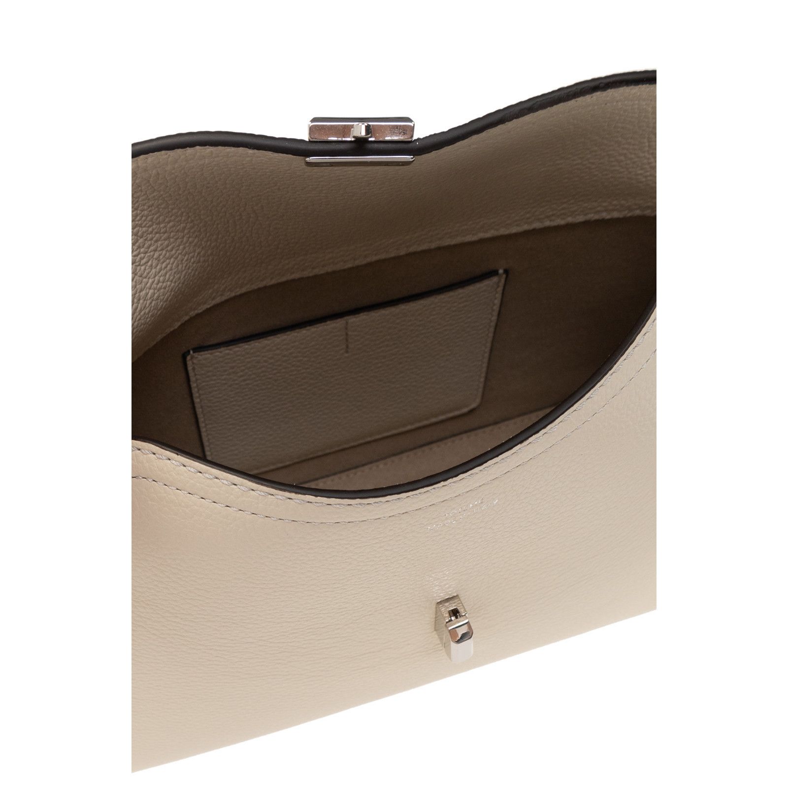 Toteme TOTEME T-Lock Ivory Leather Clutch New Size ONE SIZE - 4 Thumbnail