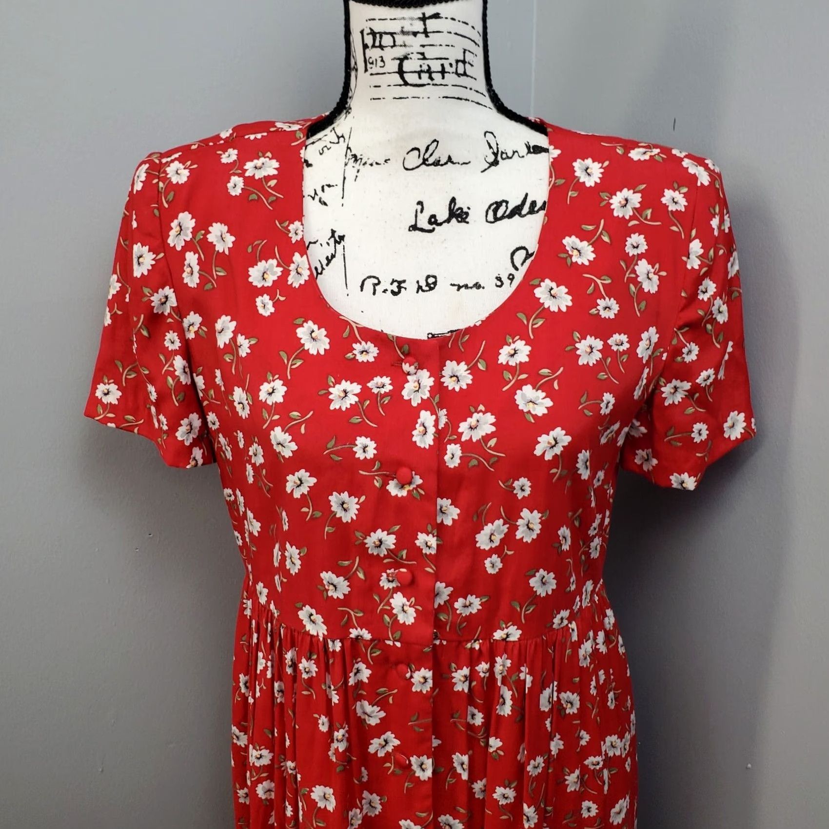 MAGGY LONDON Maggy London Dress Womens Size 6 Multicolor Floral Pleated Button Front Size M / US 6-8 / IT 42-44 - 3 Thumbnail
