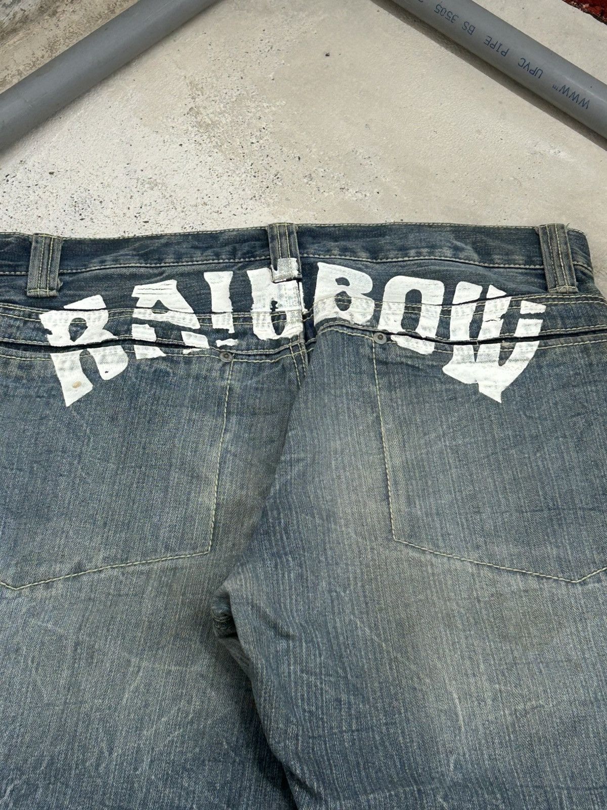 Le Grande Bleu (L.G.B.) Vintage Daily Topics Rainbow Baggy Distressed Washed Whisker Size US 33 - 18 Thumbnail