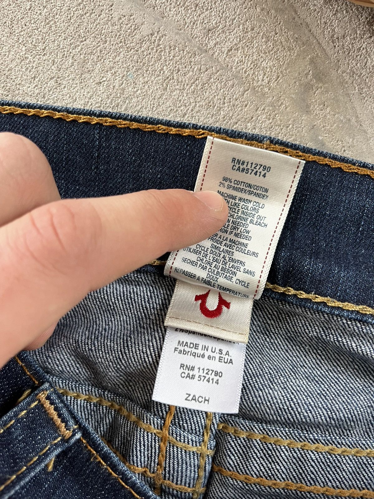 True Religion Vintage True Religion Zach Slim Blue Y2K Denim Jeans Rap sk8 Size US 30 / EU 46 - 23 Thumbnail
