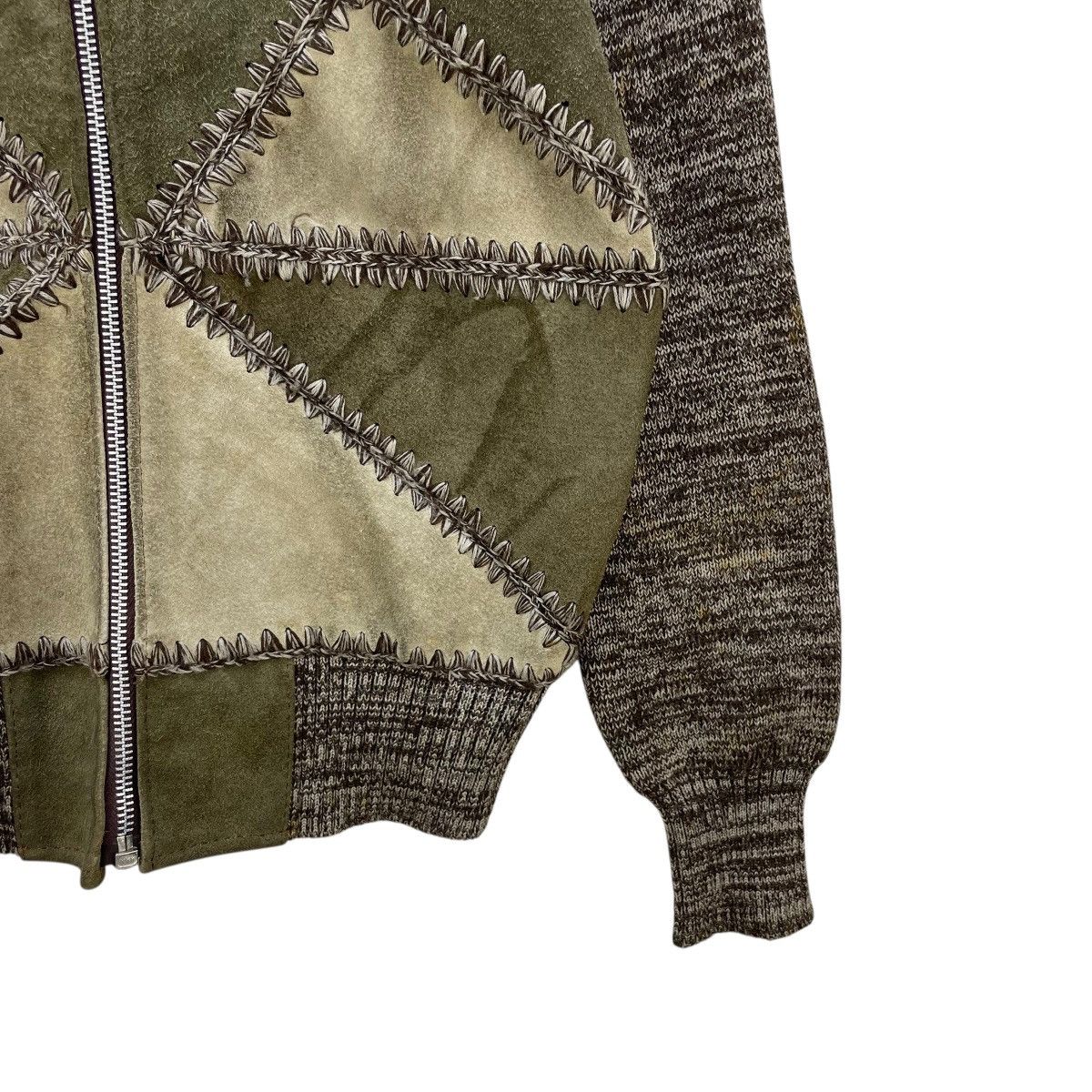 Leather 💥80s suede Cow Hide Leather Pachtwork Size S / US 4 / IT 40 - 6 Thumbnail