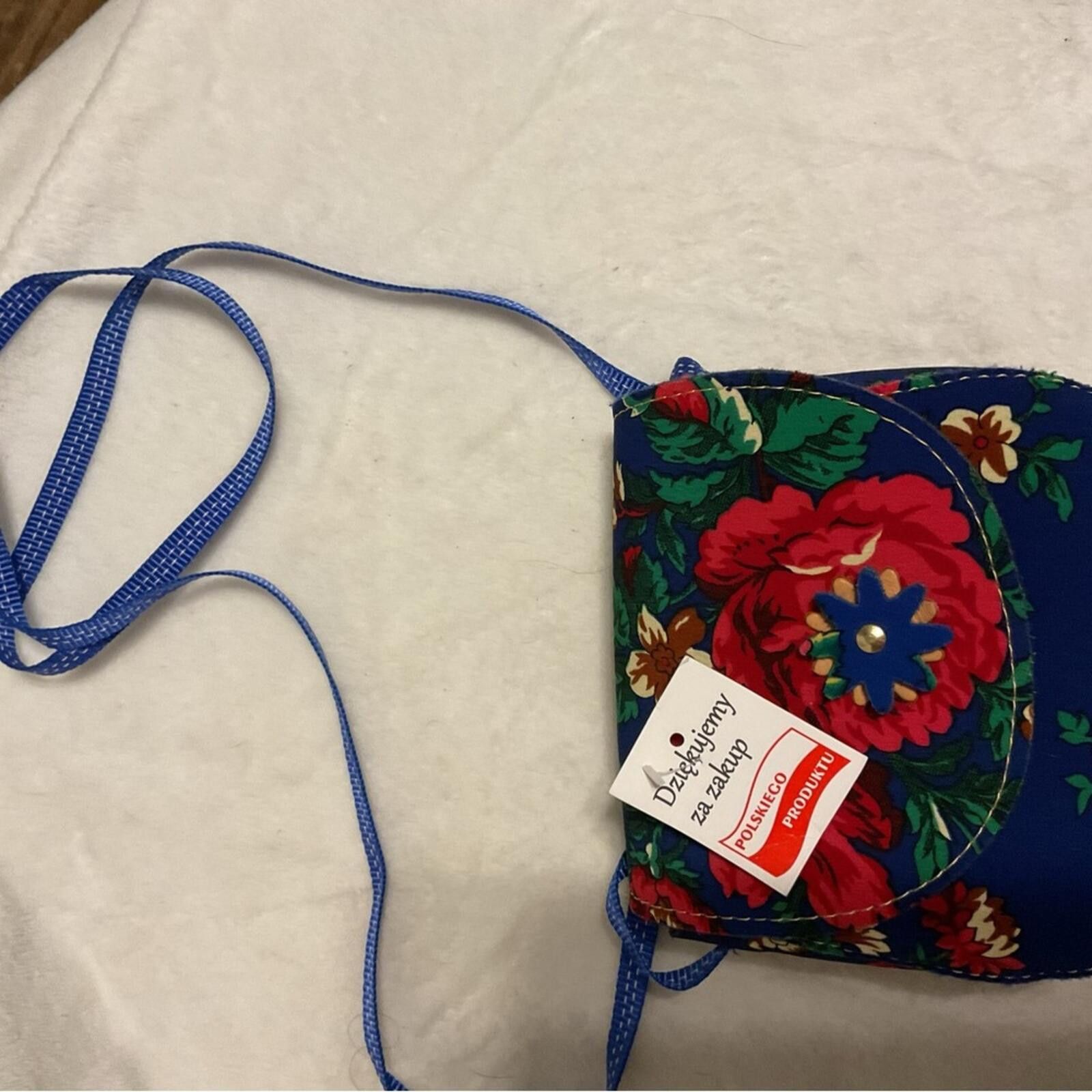 If Six Was Nine Polish Folk Art Handmade Blue Floral Crossbody Mini Size ONE SIZE - 1 Thumbnail