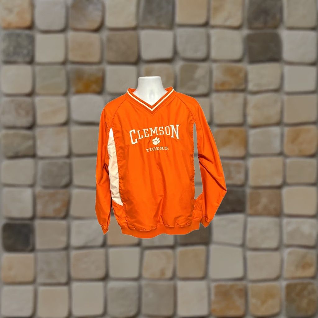 Vintage VTG Clemson Tigers Pullover Windbreaker Adult Medium Orange Red Oak Sportswear Size US M / EU 48-50 / 2 - 1 Thumbnail