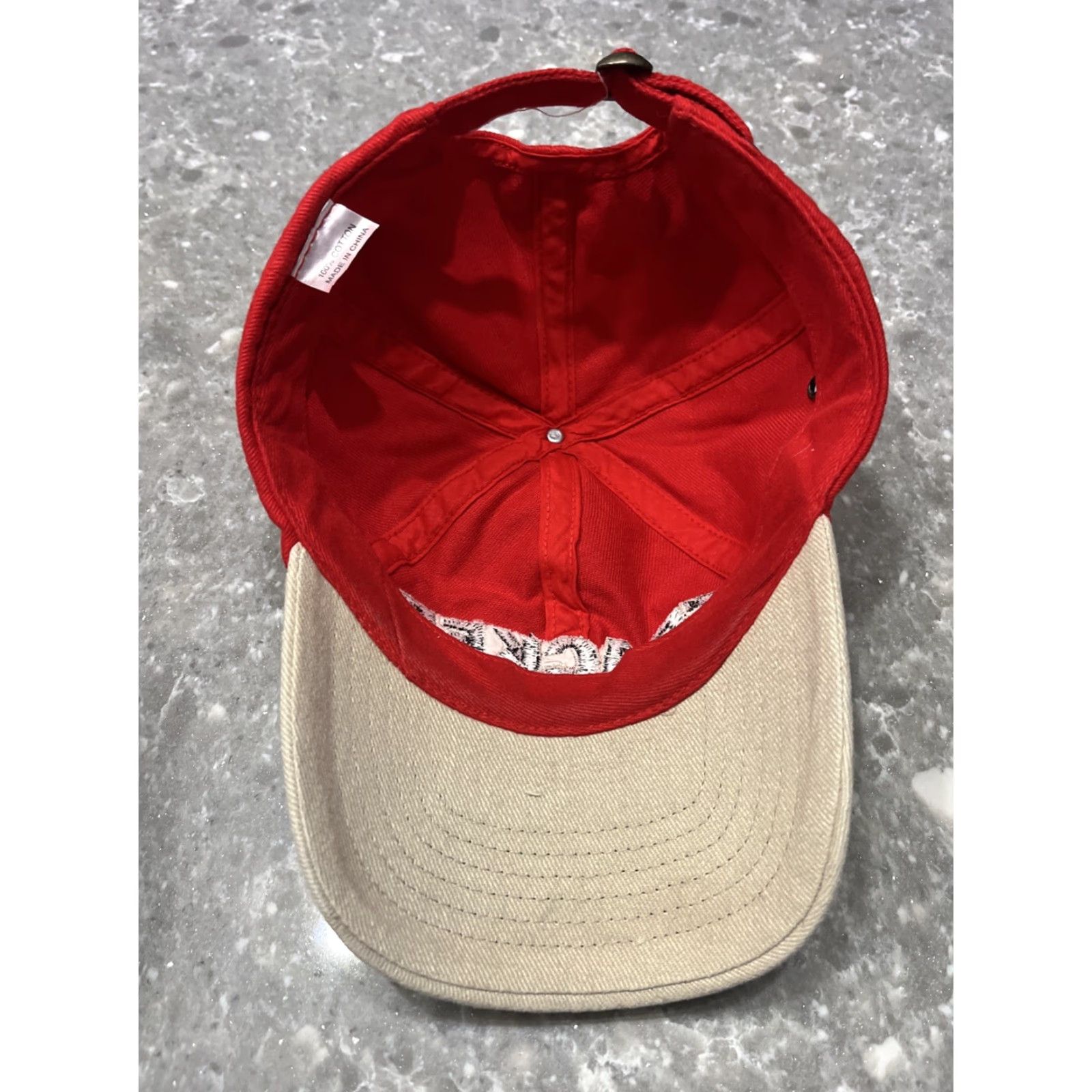 Vintage Tracker Boats Red Beige Embroidered Adjustable Strapback Cap Hat Size ONE SIZE - 5 Thumbnail