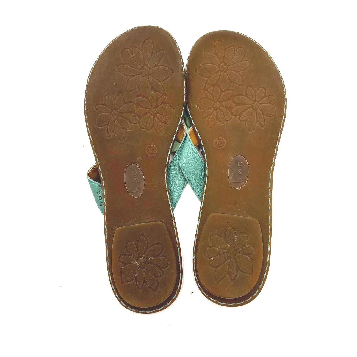 Boc B.O.C Born Teal Flower Flip Flop Sandals Size 10 W Size US 10 / IT 40 - 6 Thumbnail