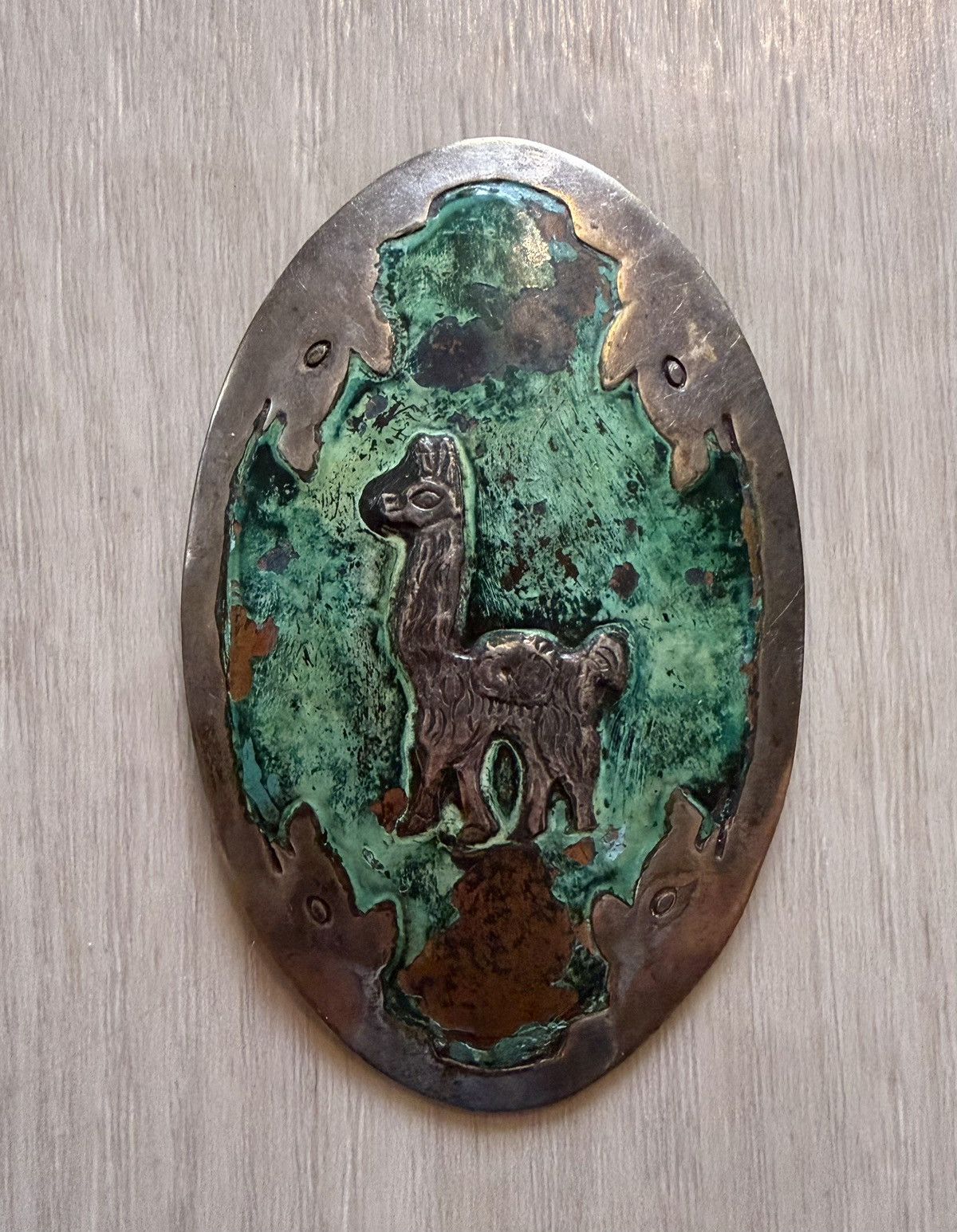 Vintage Vintage Sterling Silver Pendant Brooch Llama Peru Size ONE SIZE - 1 Thumbnail
