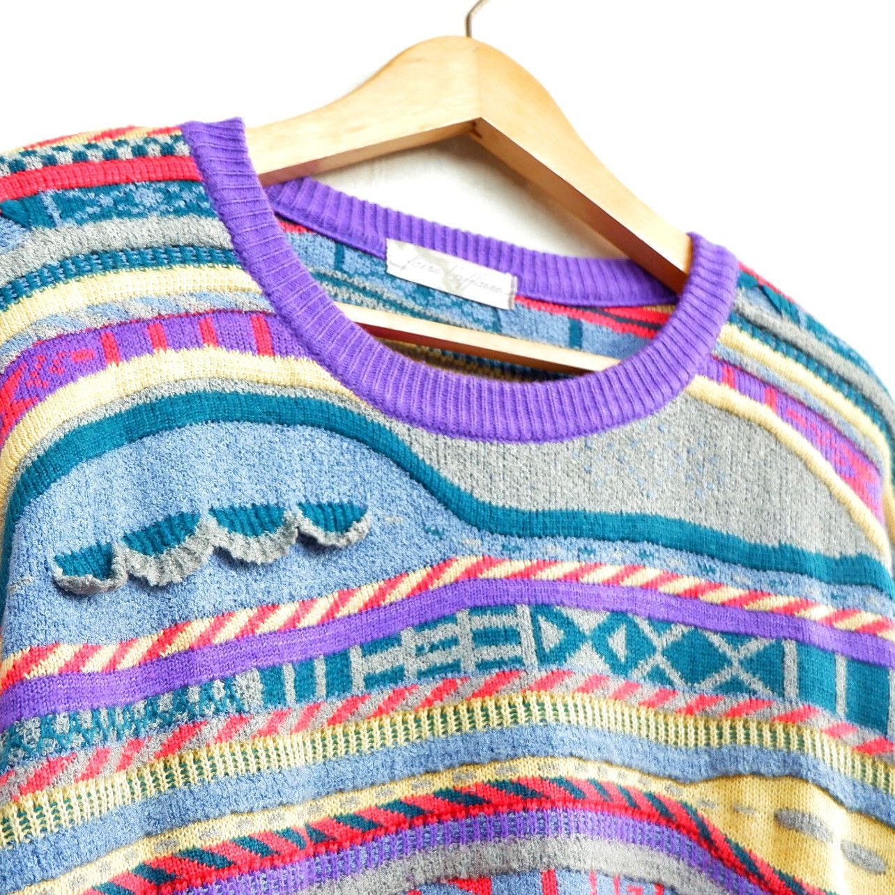 Vintage FAIR LA'FFAIRE 3D KNIWEAR Size XL / US 12-14 / IT 48-50 - 3 Thumbnail