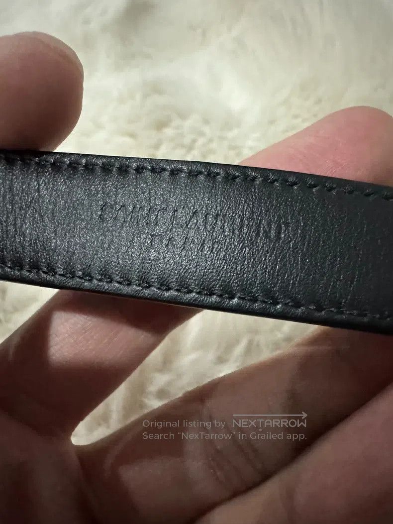 Saint Laurent Paris Saint Laurent Paris size 75 Black and Silver Logo Belt Size ONE SIZE - 4 Thumbnail