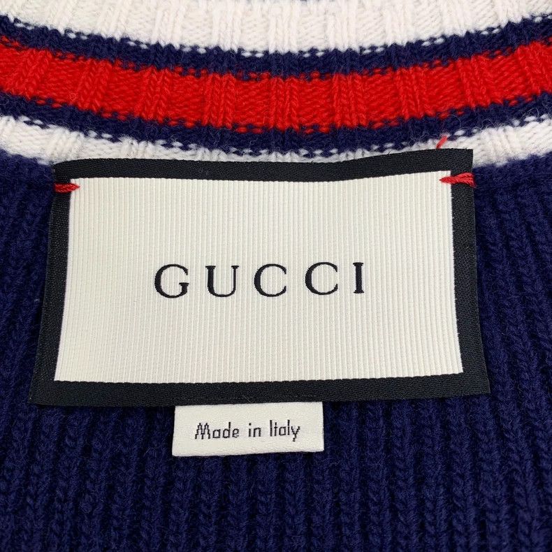 Gucci Gucci Color-blocked lace wool knitted cardigan sweater 2502 Size US M / EU 48-50 / 2 - 5 Thumbnail