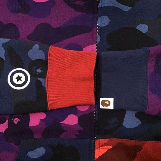 Bape BAPE Shark full zip hoodie crazy camo a bathing ape Size US L / EU 52-54 / 3 - 6 Thumbnail