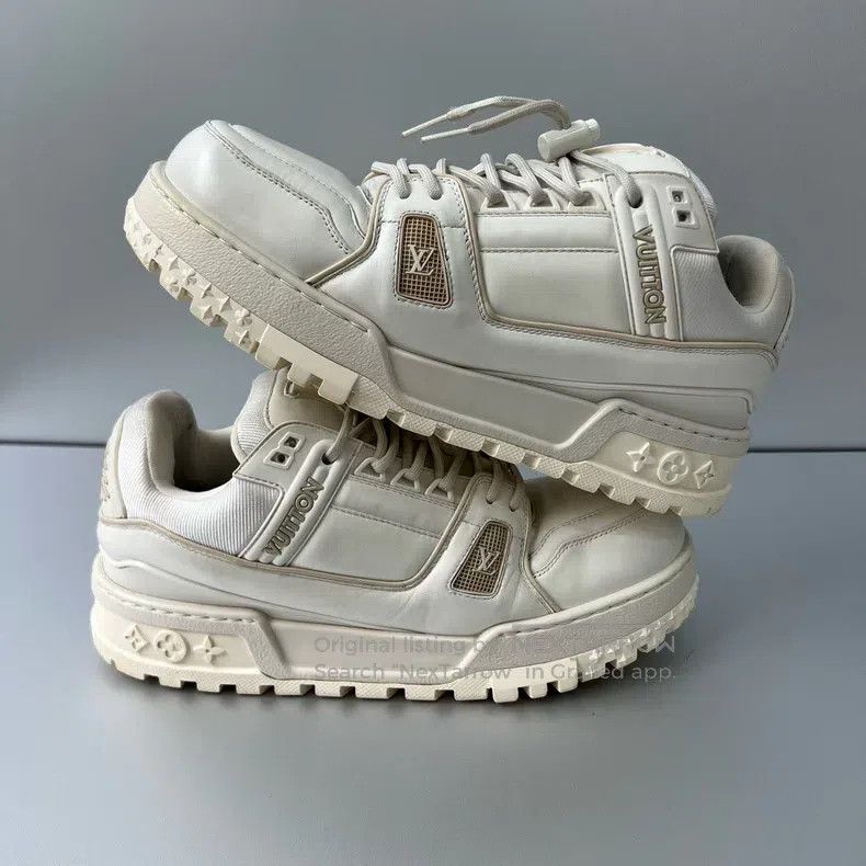 Louis Vuitton Louis Vuitton Trainer Maxi New White Fat Ding shoes Size US 8 / EU 41 - 5 Thumbnail