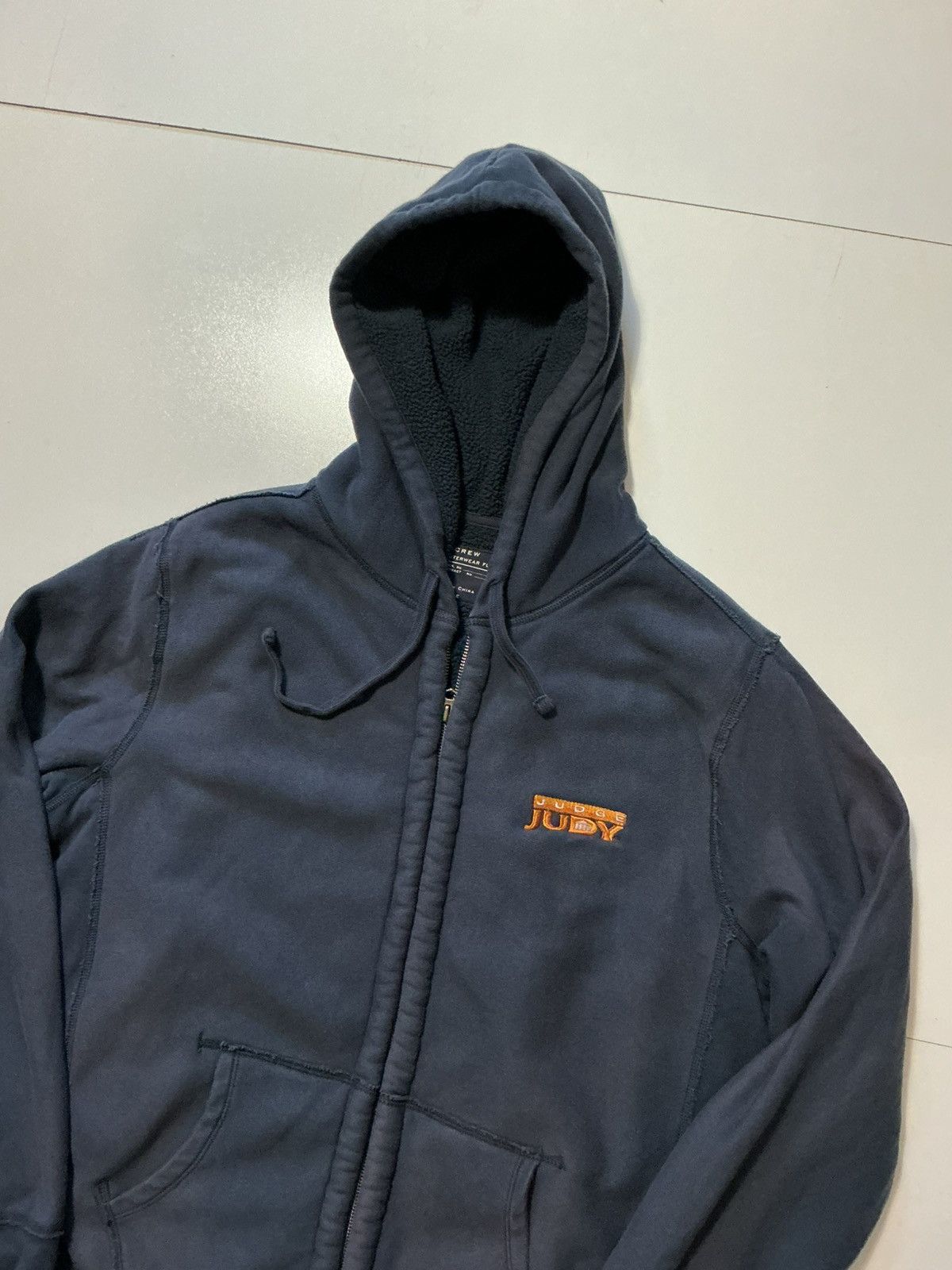 J.Crew Judge Judy J. Crew Fleece Sherpa Embroidered Full Zip Hoodie Size US XL / EU 56 / 4 - 6 Thumbnail