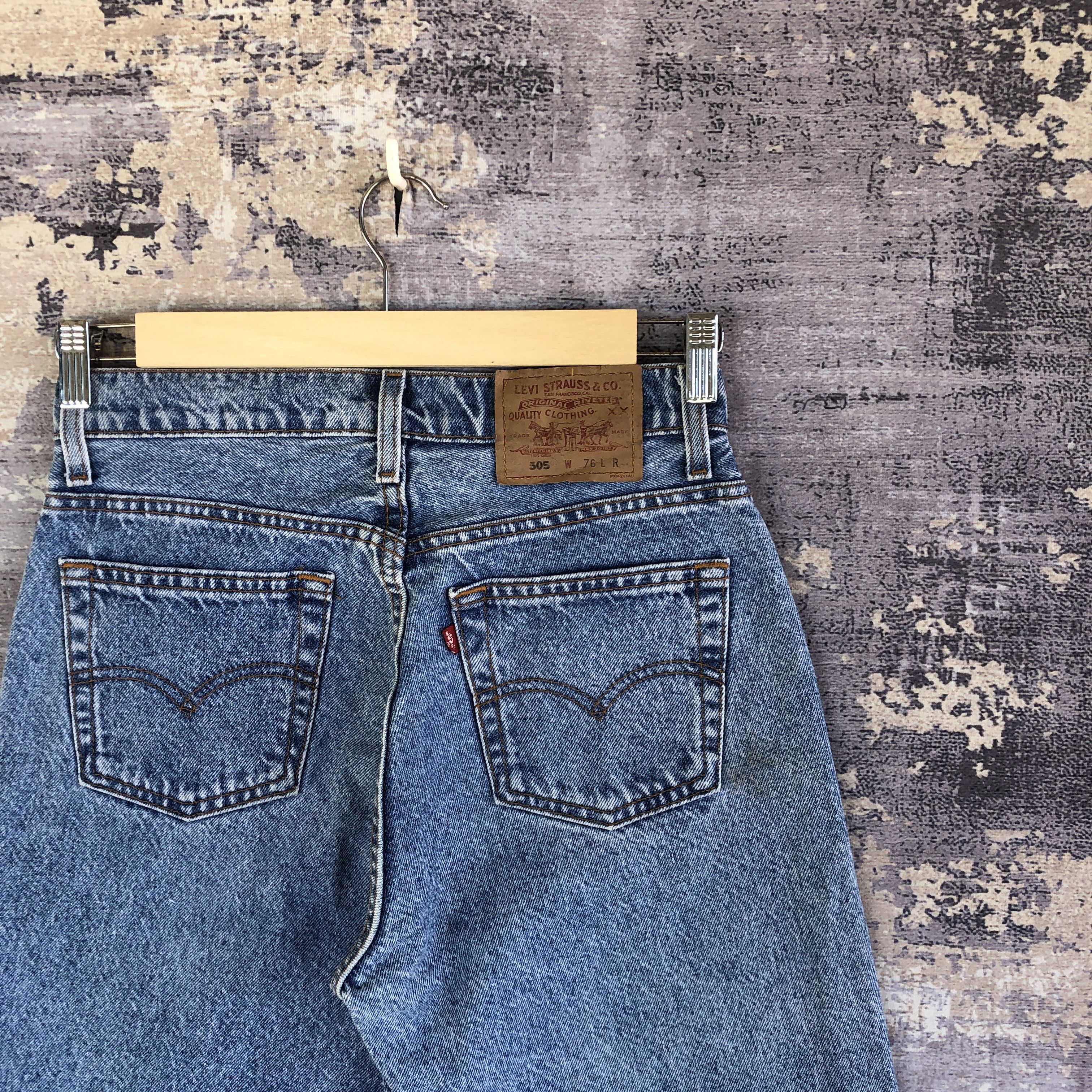 Levi's Vintage 80s Levis 505 Faded Stonewash Jeans Button Fly Denim Size US 28 / EU 44 - 5 Thumbnail