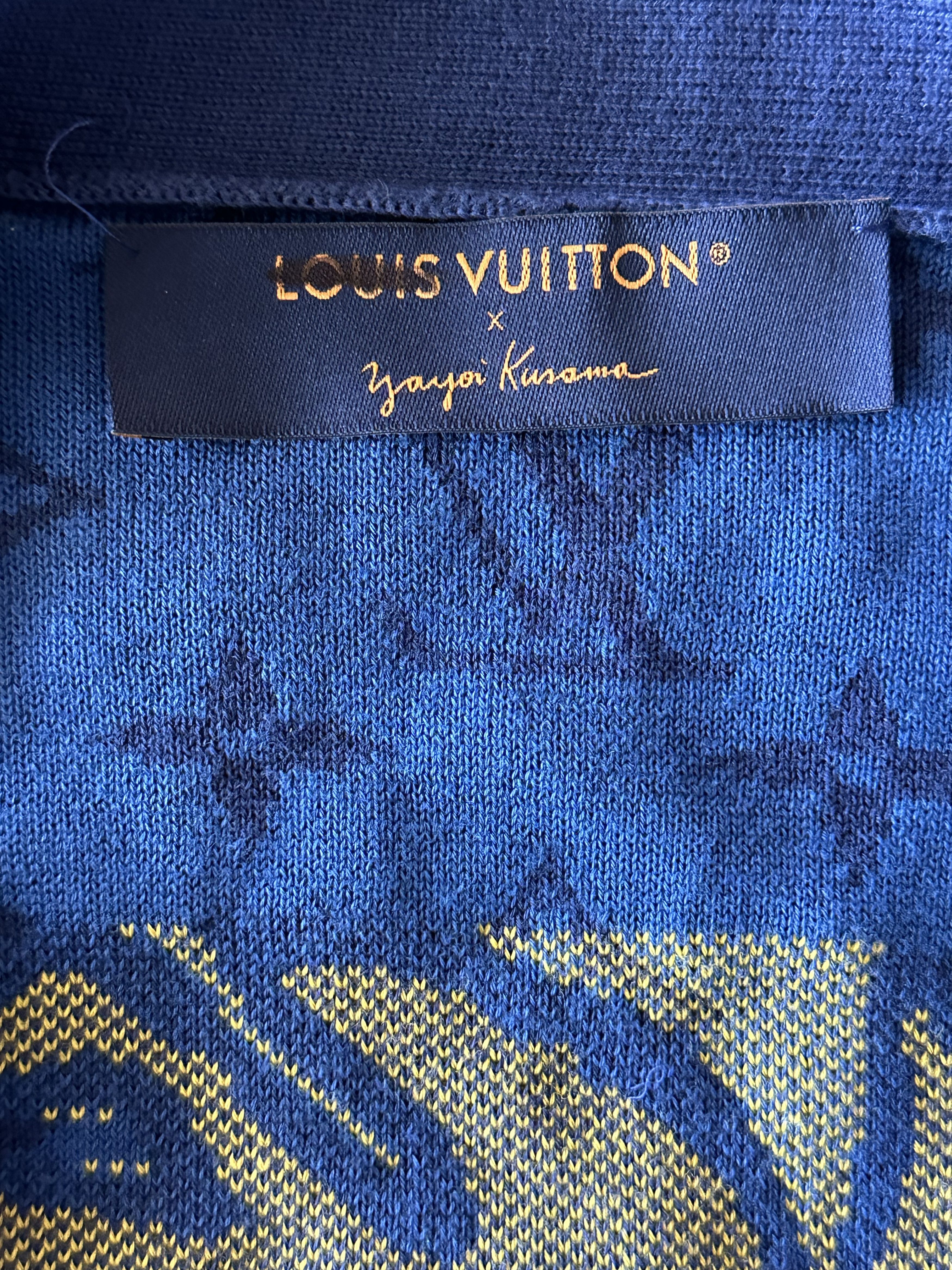 Louis Vuitton Louis Vuitton Yayoi Kusama Blue Monogram Cardigan Size US L / EU 52-54 / 3 - 3 Thumbnail