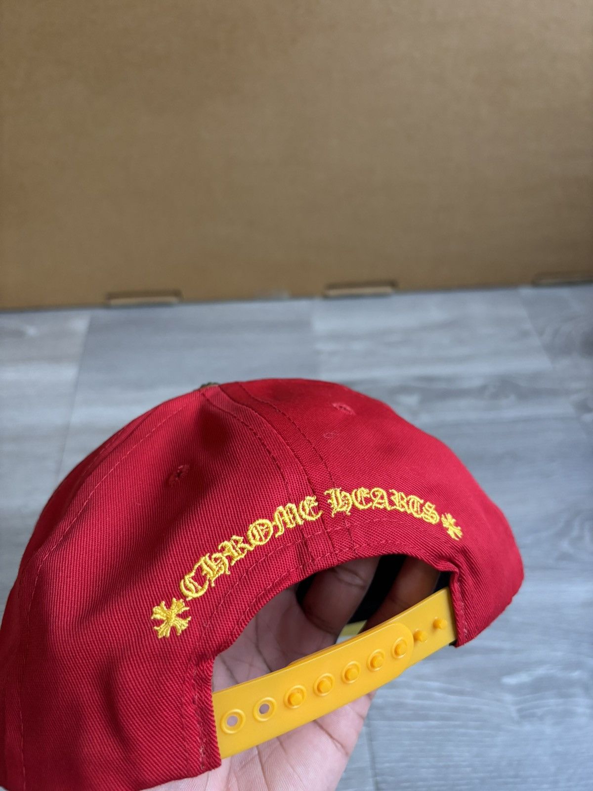 Chrome Hearts Chrome Hearts CH Baseball Cap Red/Gold Snapback Hat Size ONE SIZE - 6 Thumbnail