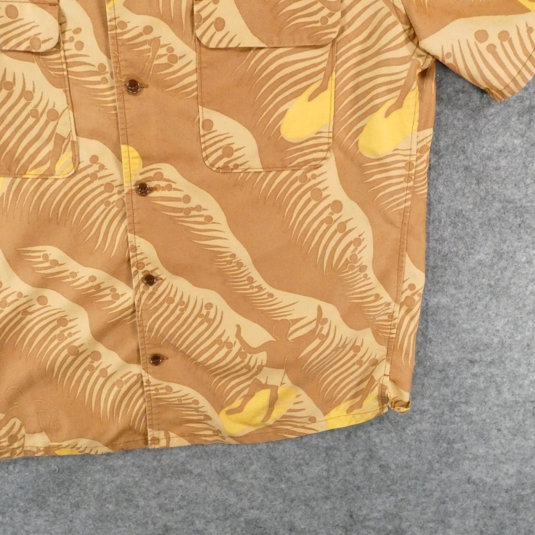 Outerknown Outerknown Shirt Mens Medium Short Sleeve Brown Floral Beach Hawaiian Size US M / EU 48-50 / 2 - 5 Thumbnail