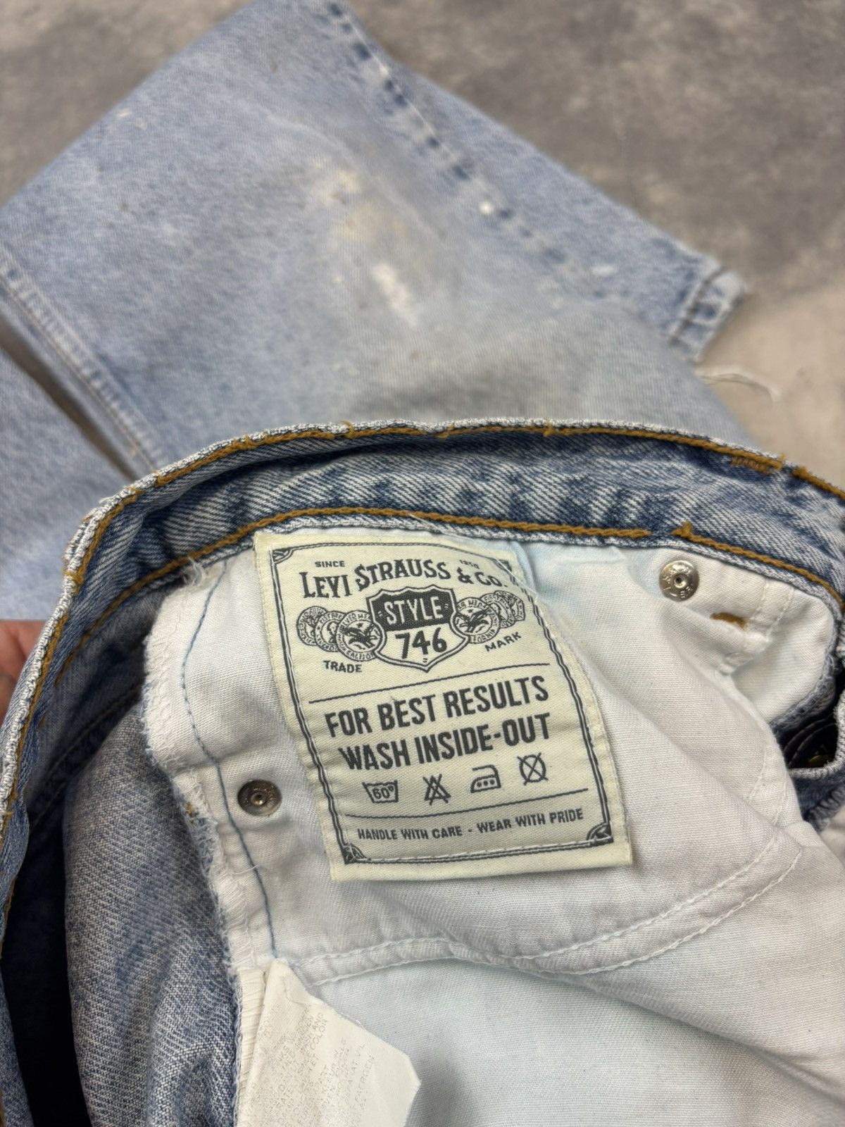 Levi's × Vintage Vintage Levi’s Silver Tab 746 501 90s USA Wide Leg Skate y2k Size US 34 / EU 50 - 10 Thumbnail