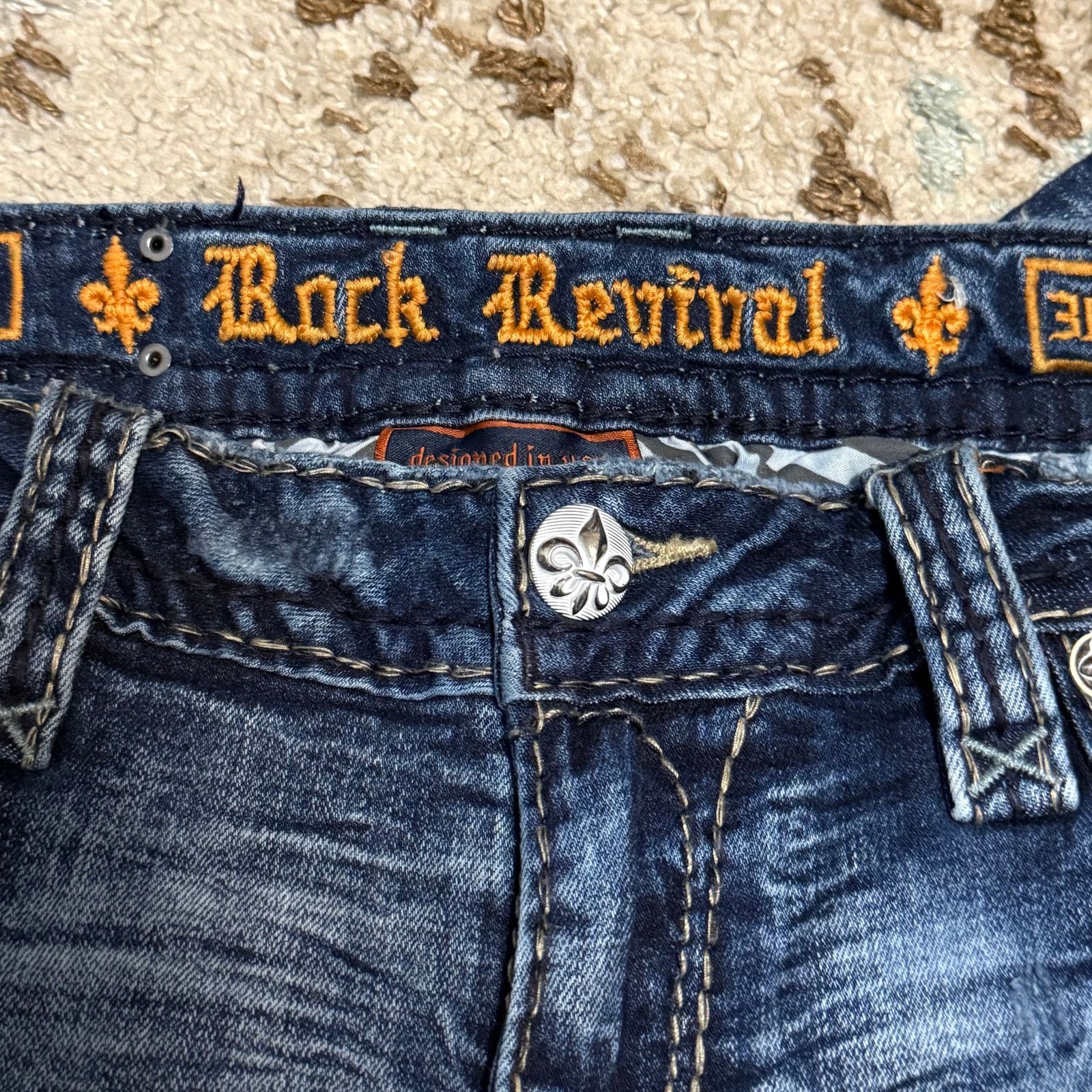 Rock Revival Rock Revival Womens Damyan Straight Jeans Size 30x30 Y2K Size 30" / US 8 / IT 44 - 9 Thumbnail