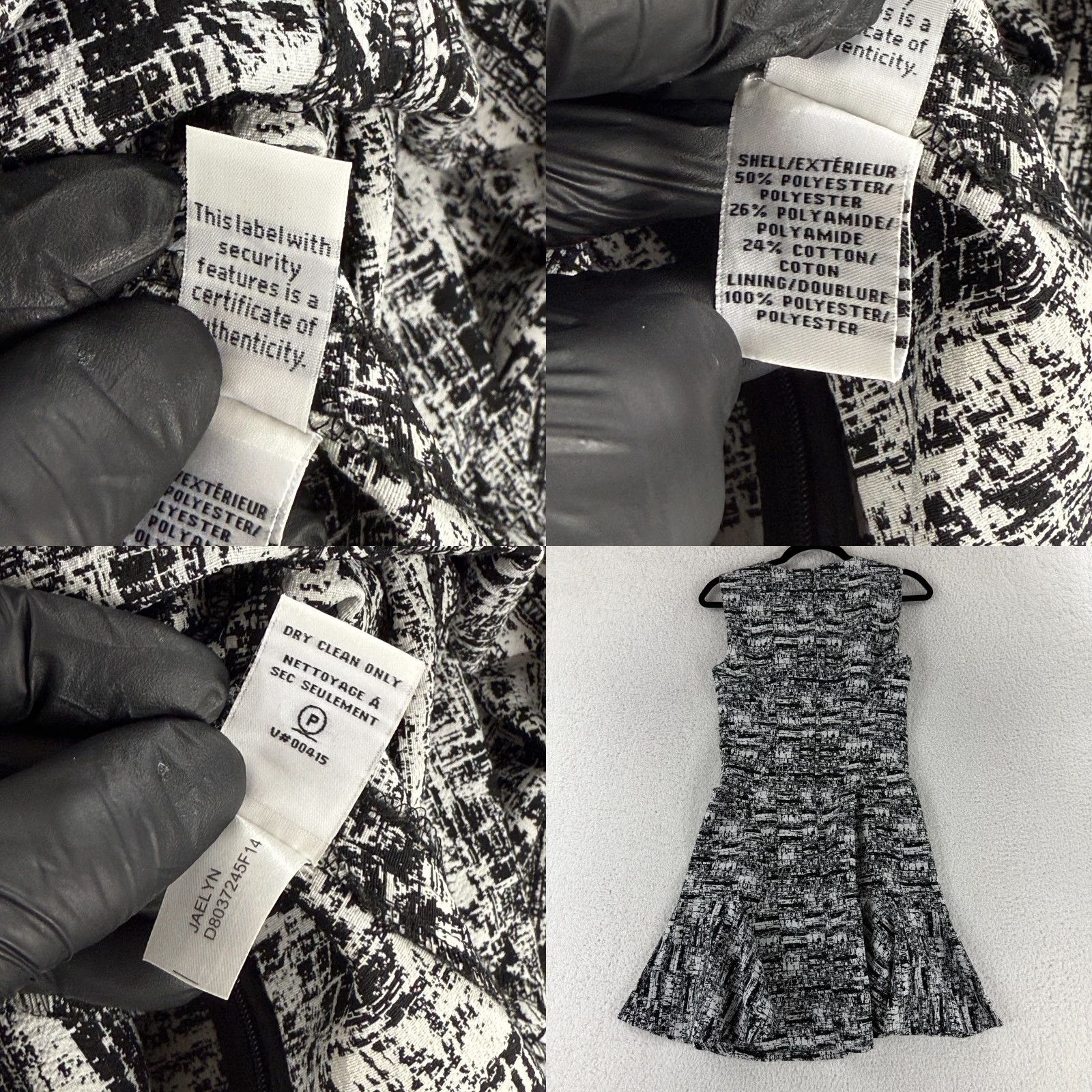Diane von Furstenberg Diane von Furstenberg Jaelyn Dress Womens Size 4 Black Fit & Flare Ruffle Sleeveless Round Neck Casual Travel Party/Cocktail Geometric Pattern Size S / US 4 / IT 40 - 8 Thumbnail