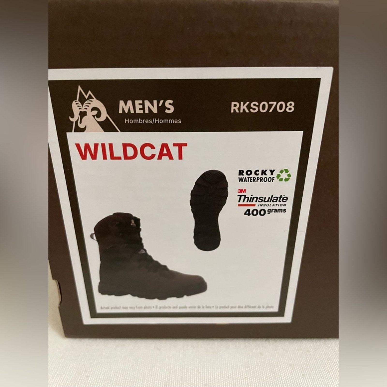 Rocky ROCKY Wildcat 400G Insulated Hunting Boot Brown Men 10.5M Size US 10.5 / EU 43-44 - 13 Thumbnail