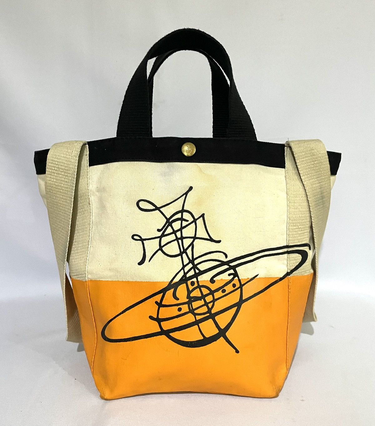Vivienne Westwood Kenya Beige Canvas Tote Bag, Women's