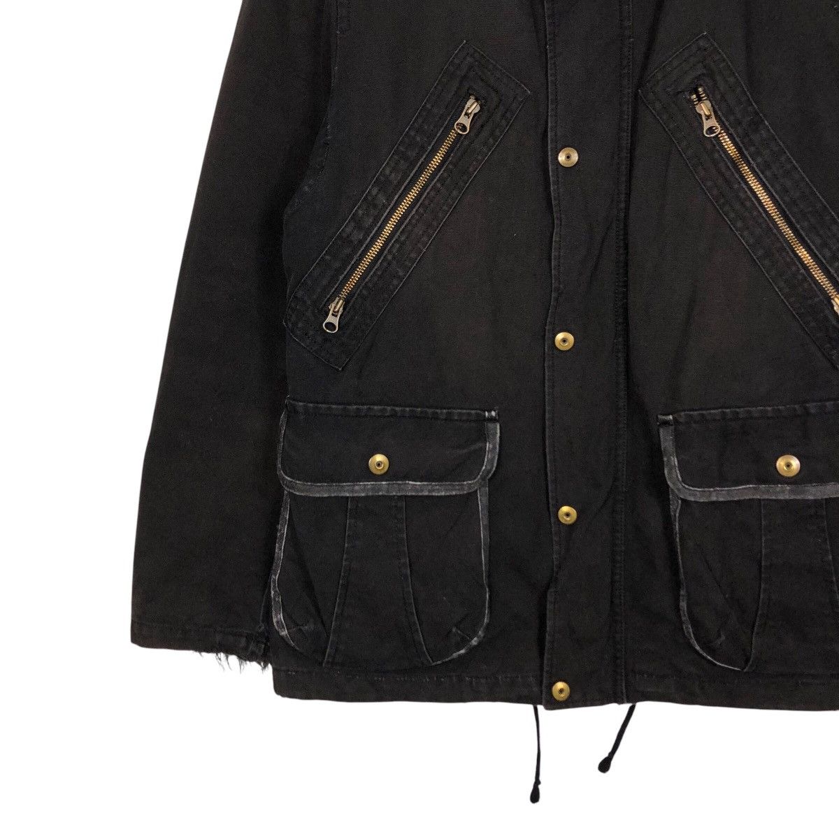 PPFM Rich Black Biker Jacket PPFM Asymmetrical Pocket Punk Style Size US M / EU 48-50 / 2 - 5 Thumbnail